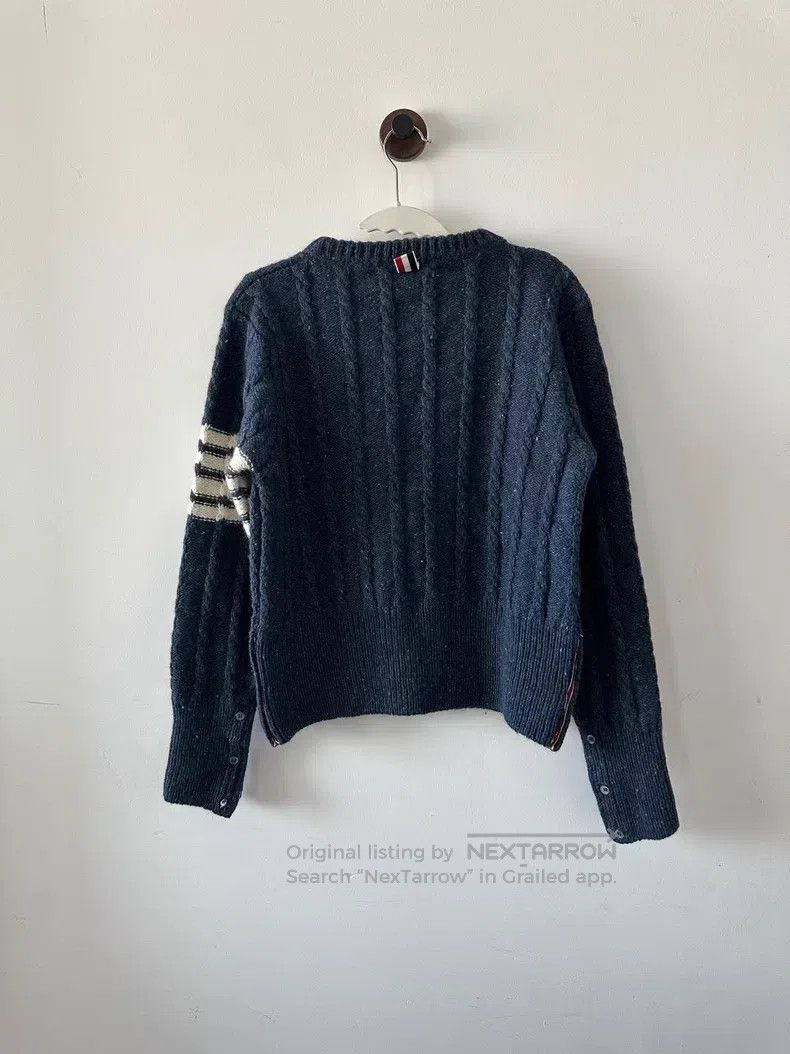 Thom Browne Thom Browne Navy twisted wool sweater Size US L / EU 52-54 / 3 - 2 Thumbnail