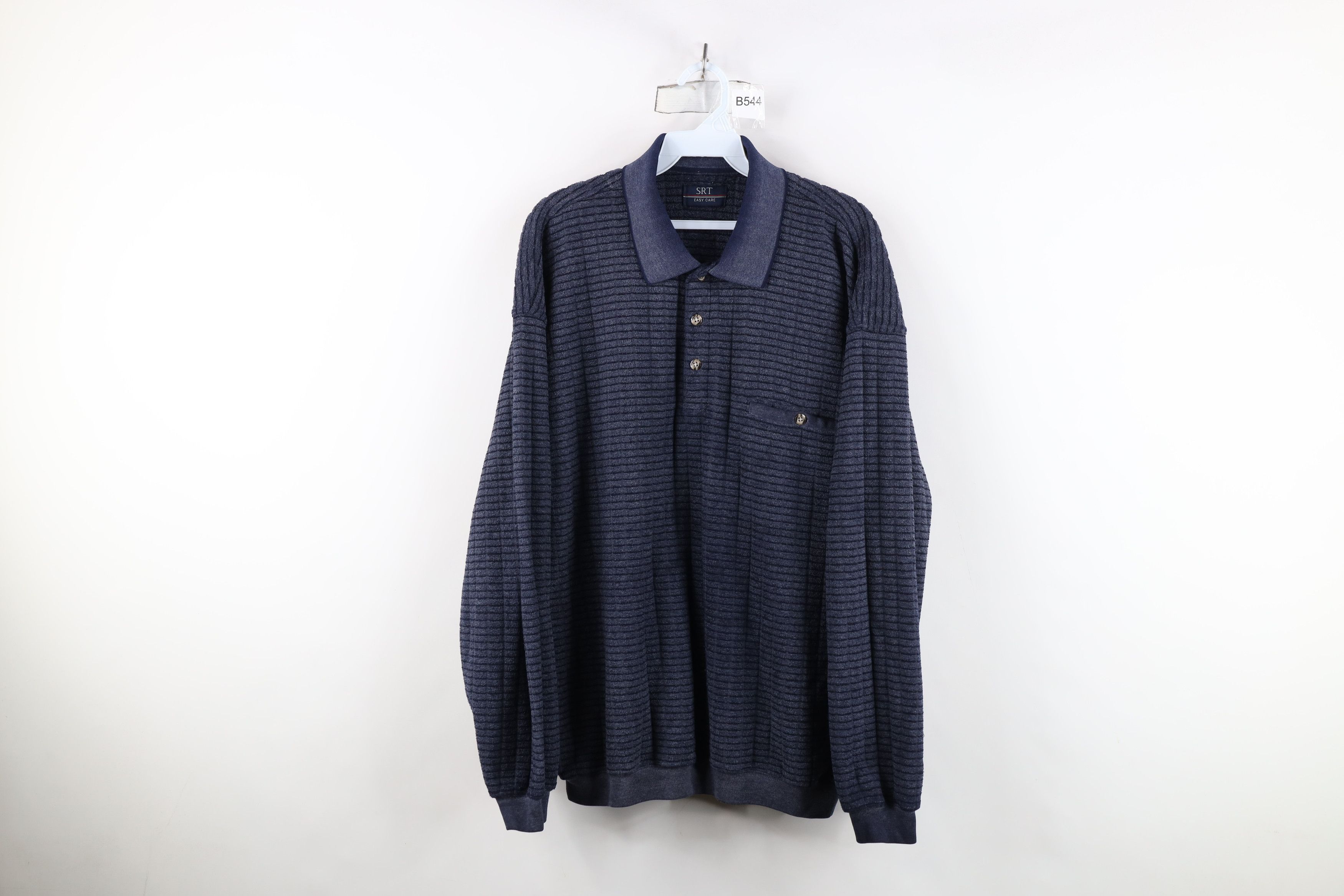 Vintage Vintage 90s Streetwear Fleece Collared Pullover Sweatshirt Size US XL / EU 56 / 4 - 1 Thumbnail