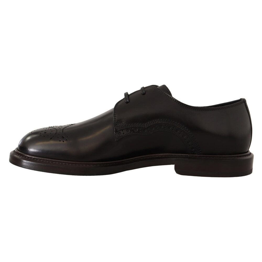 Dolce & Gabbana Dolce & Gabbana Elegant Black Derby Dress Shoes Size US 6 / EU 39 - 7 Thumbnail