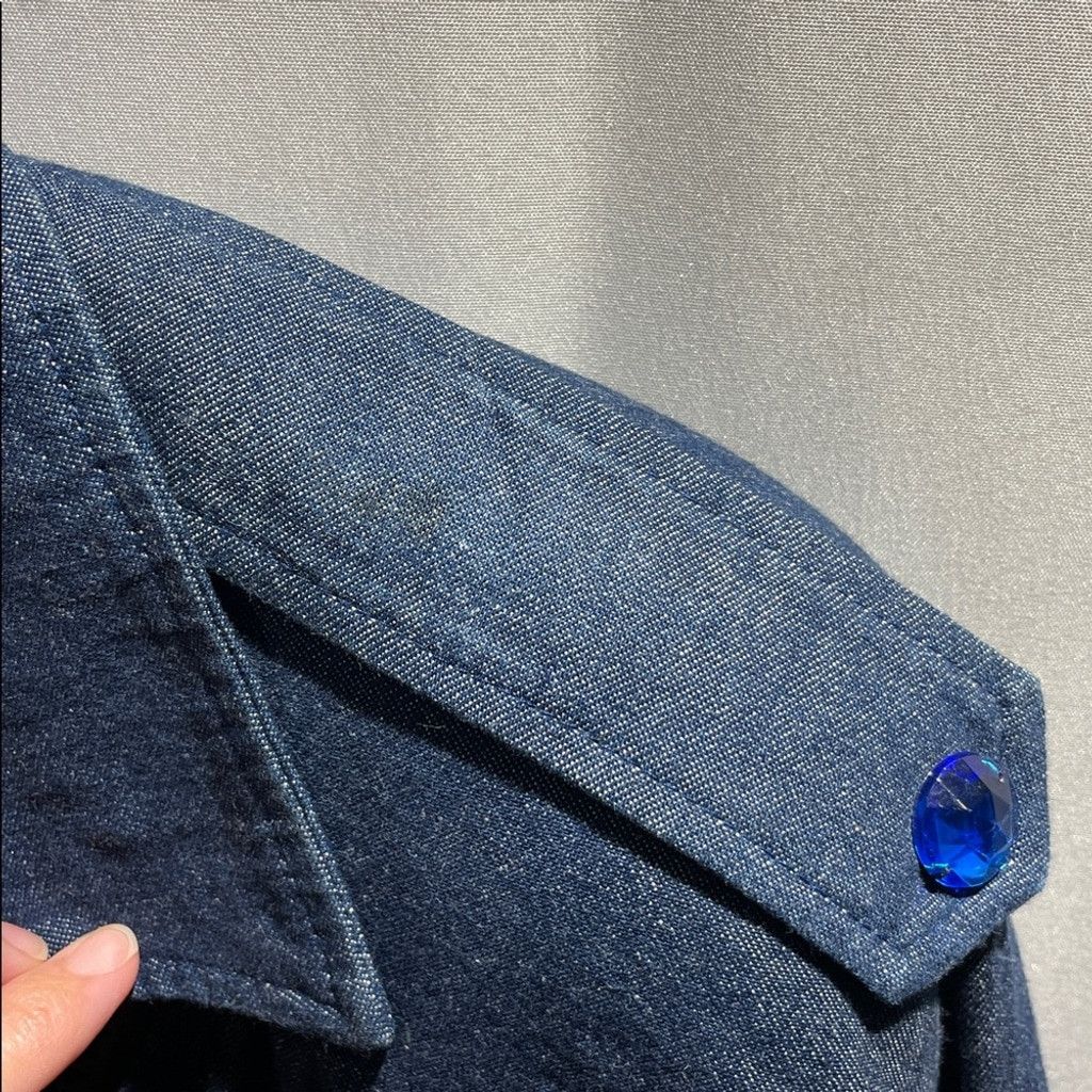 Vintage Vintage Embellished Denim & Suede Patchwork Moto Bomber L Size L / US 10 / IT 46 - 12 Thumbnail