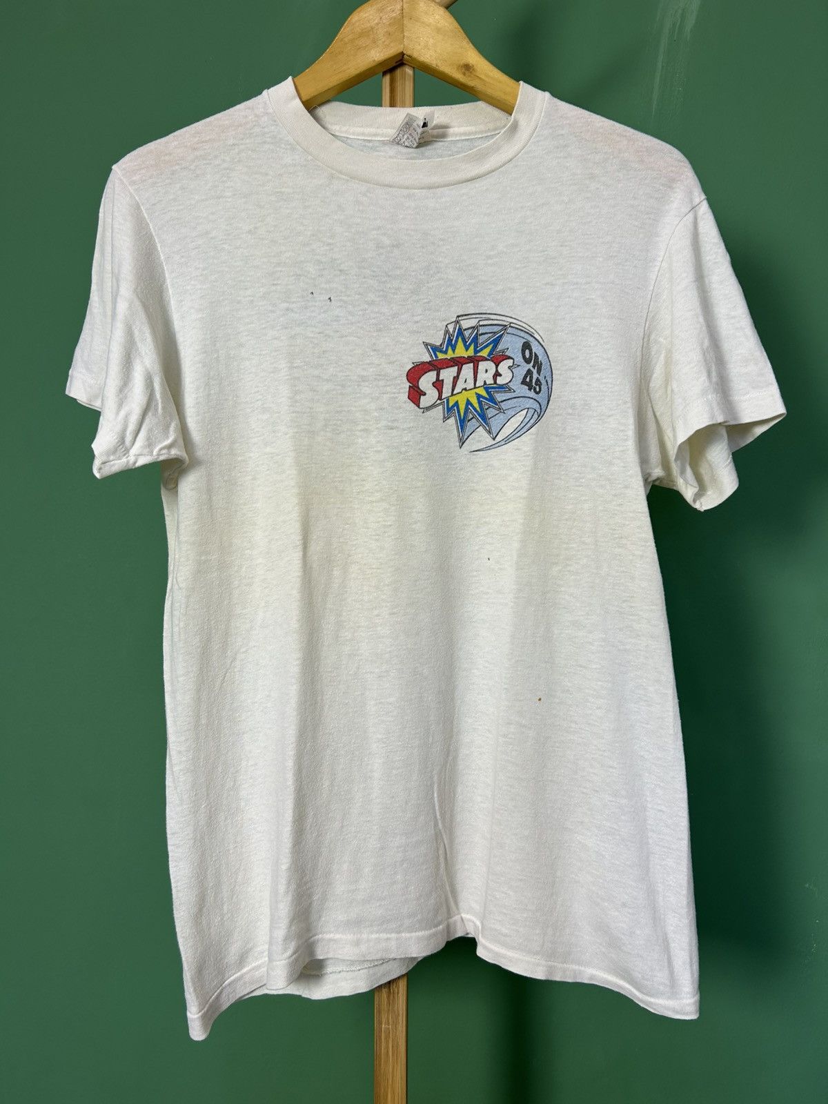 Vintage Vintage Stars On 45 80s Hanes DJ Remix Size US M / EU 48-50 / 2 - 2 Thumbnail