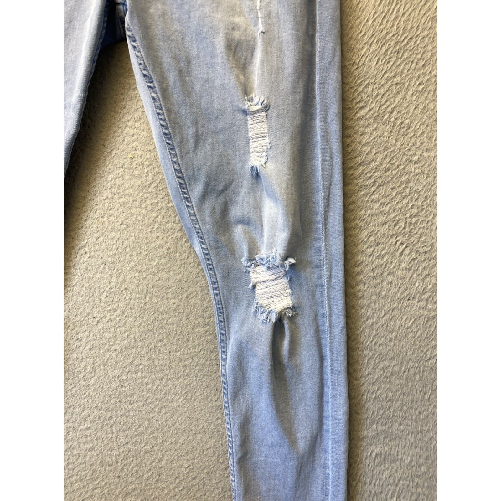 Vintage Legend London Men’s Jeans Blue 30x30 Straight Stretch Distressed Regular Mens Size US 30 / EU 46 - 2 Thumbnail