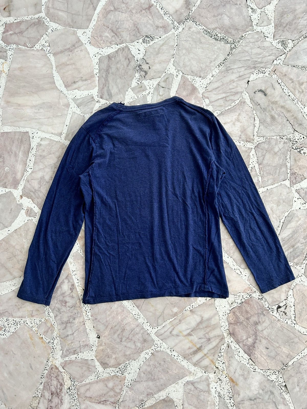 Katharine Hamnett London Longsleeve Blue Plain Tee Size XS / US 0-2 / IT 36-38 - 2 Thumbnail