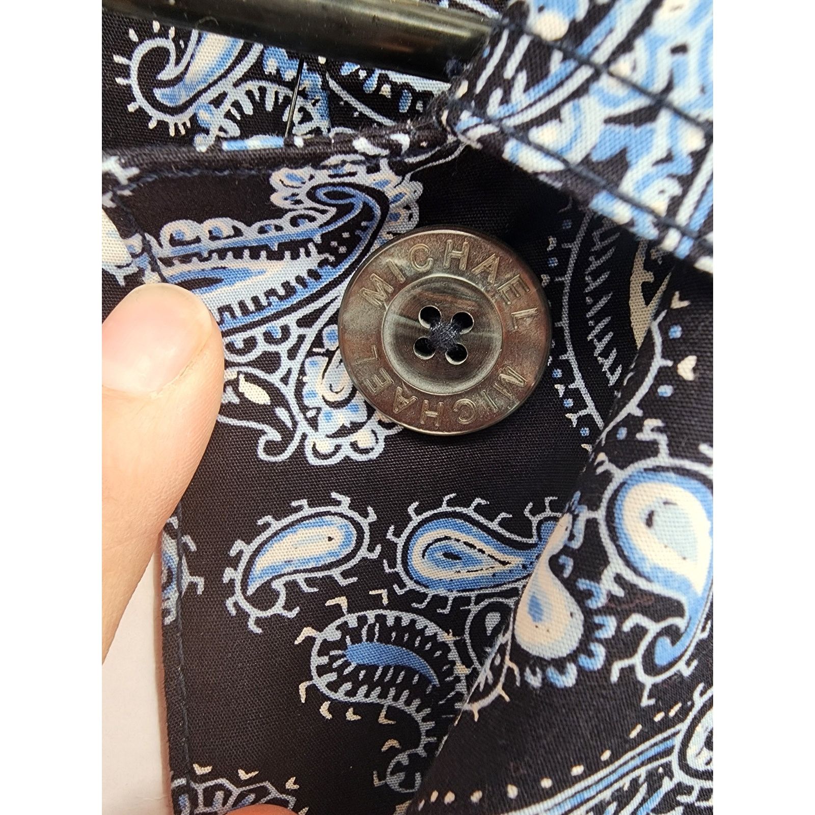 Michael Kors Michael Kors Navy Blue Paisley Dress Trench Coat Size Small Size S / US 4 / IT 40 - 7 Thumbnail