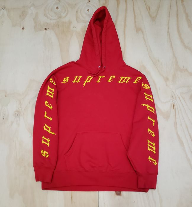 Supreme Supreme Raised Embroidery Hooded Sweatshirt | Grailed