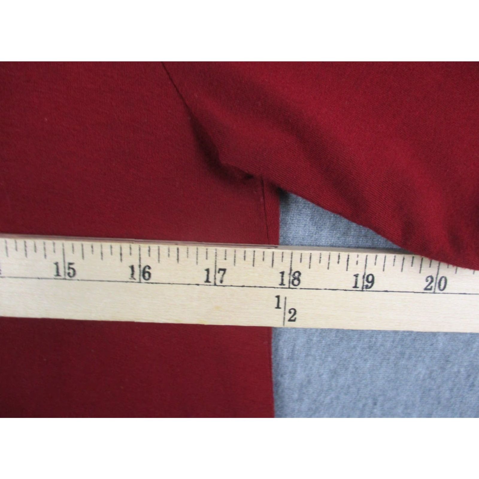Vintage Yelete Blouse Shirt Womens L Red Holiday Casual Tunic Long Sleeve 3/4 Stretch Knit Regular Lightweight Breathable Modern Classic Size L / US 10 / IT 46 - 4 Thumbnail