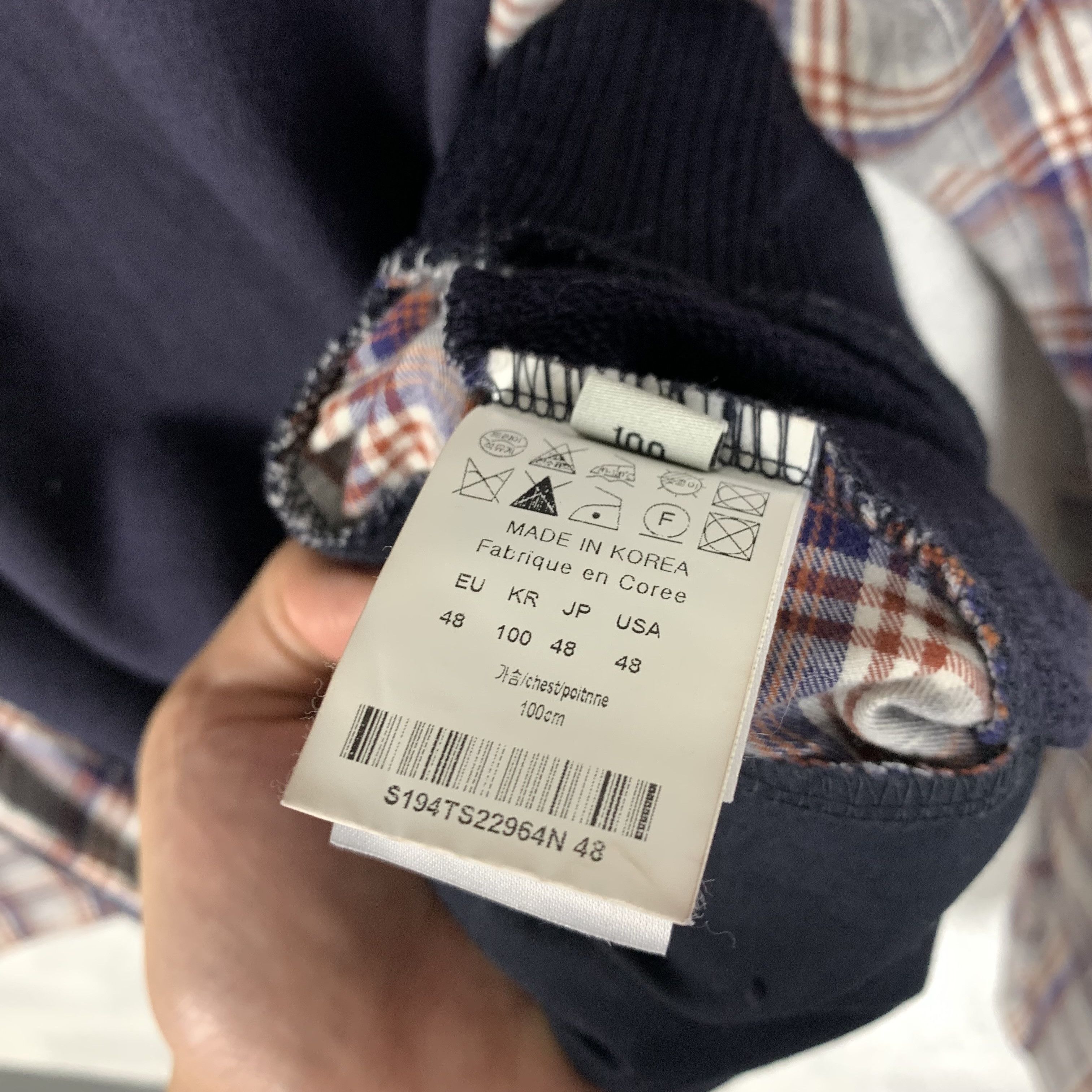 Solid Homme Solid Homme Sweatshirt Flannel Tartan Plaid Sleeves Size US M / EU 48-50 / 2 - 6 Thumbnail