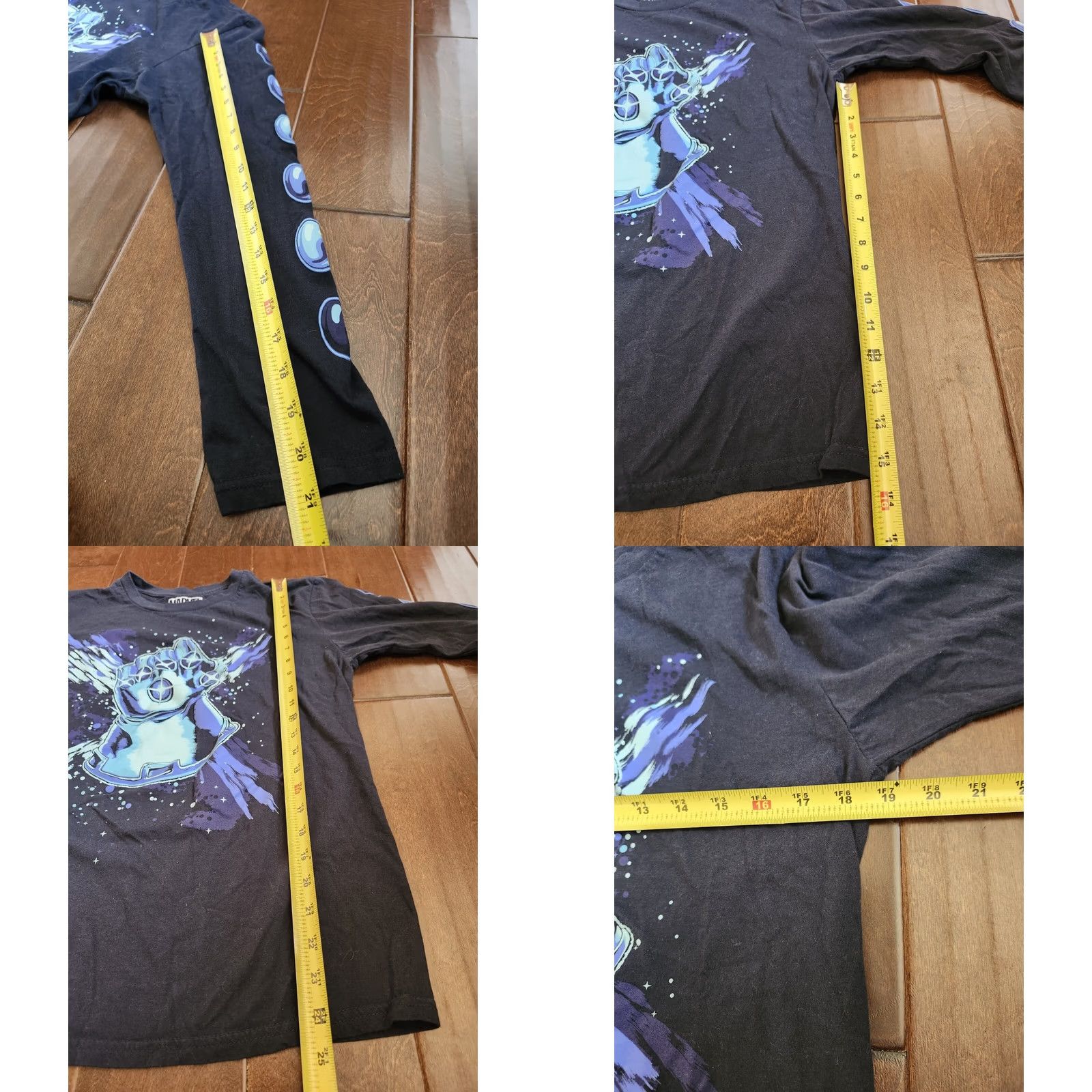 Vintage Lootwear Marvel Infinite Gauntlet Long Sleeve Shirt M Adult Black Cotton Regular Crew Neck Limited Edition Mens Shirt Size US M / EU 48-50 / 2 - 9 Thumbnail