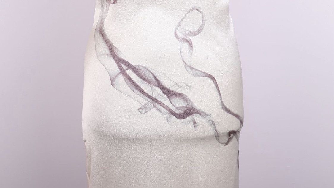 Alexander McQueen Alexander McQueen SS2009 Smoke Print Silk Maxi Dress Size S / US 4 / IT 40 - 3 Thumbnail