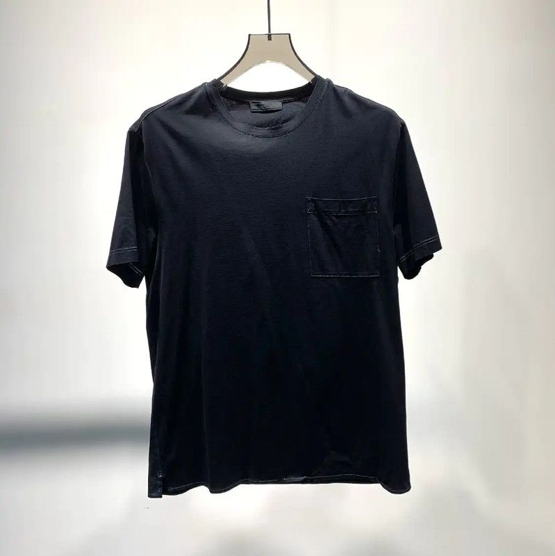 Prada Prada Black Cotton Men's T-shirt Size US L / EU 52-54 / 3 - 1 Thumbnail