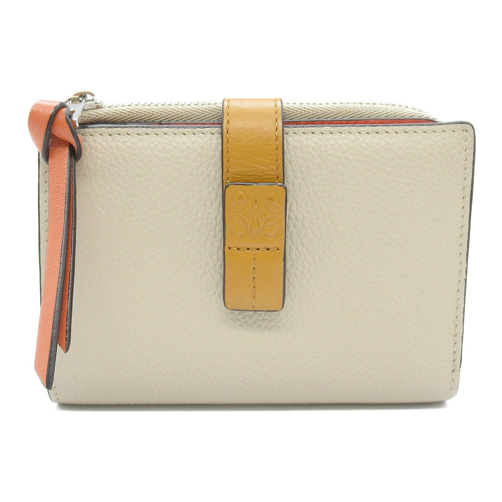 Loewe Loewe Slim Zip Bifold Wallet Bi-Fold Calfskin (Cowhide) Beige Light Oats/Honey Size ONE SIZE - 1 Thumbnail