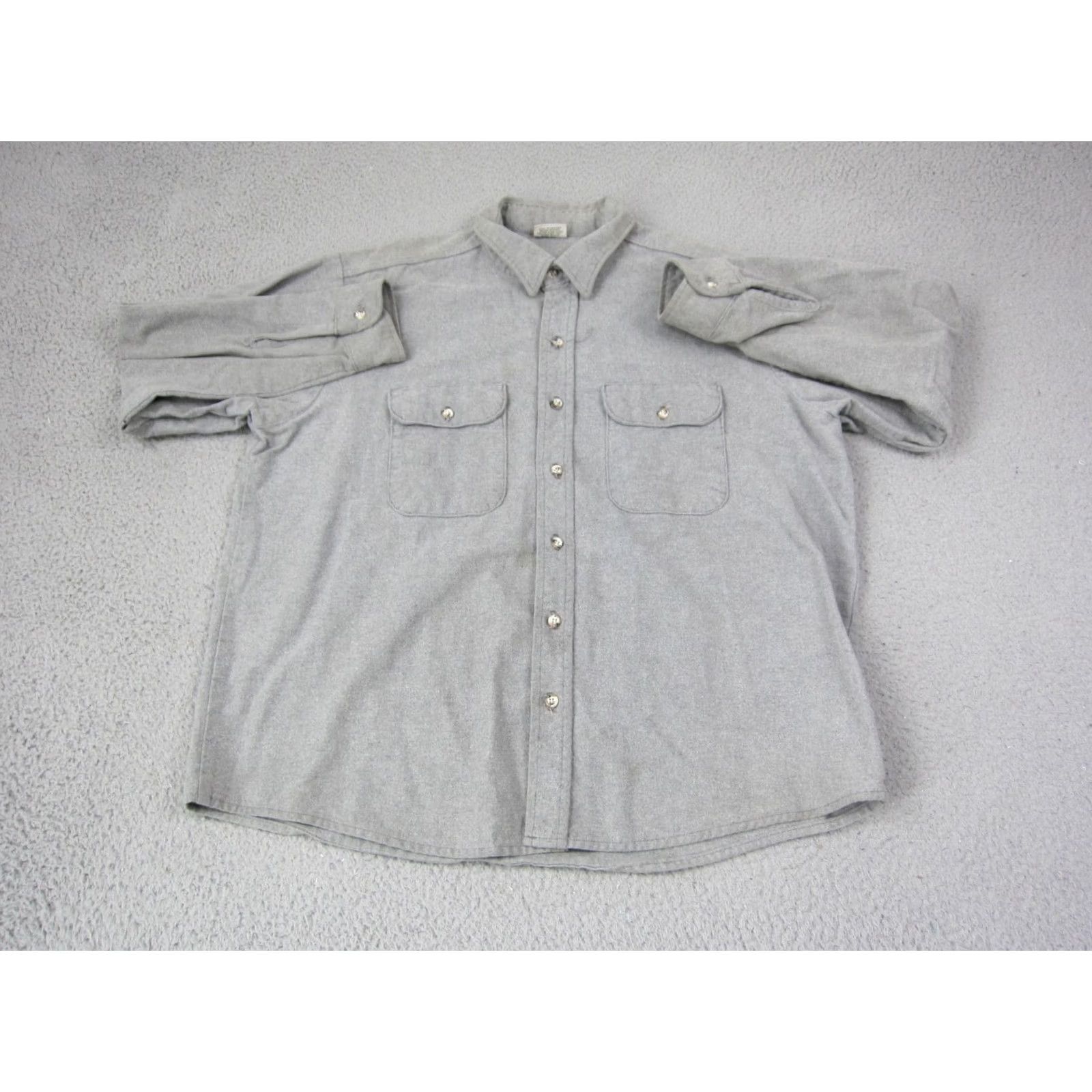 Vintage VINTAGE Five Brother Shirt Mens XL Gray Flannel Western Rodeo Cowboy Shirt Mens XL Gray Flannel Western Rodeo Cowboy Size US XL / EU 56 / 4 - 2 Thumbnail