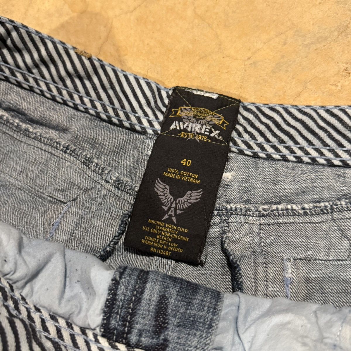 Avirex Vintage 2000s Avirex Faded Baggy Jorts Skater Y2K Grunge ERD Size US 38 / EU 54 - 7 Thumbnail