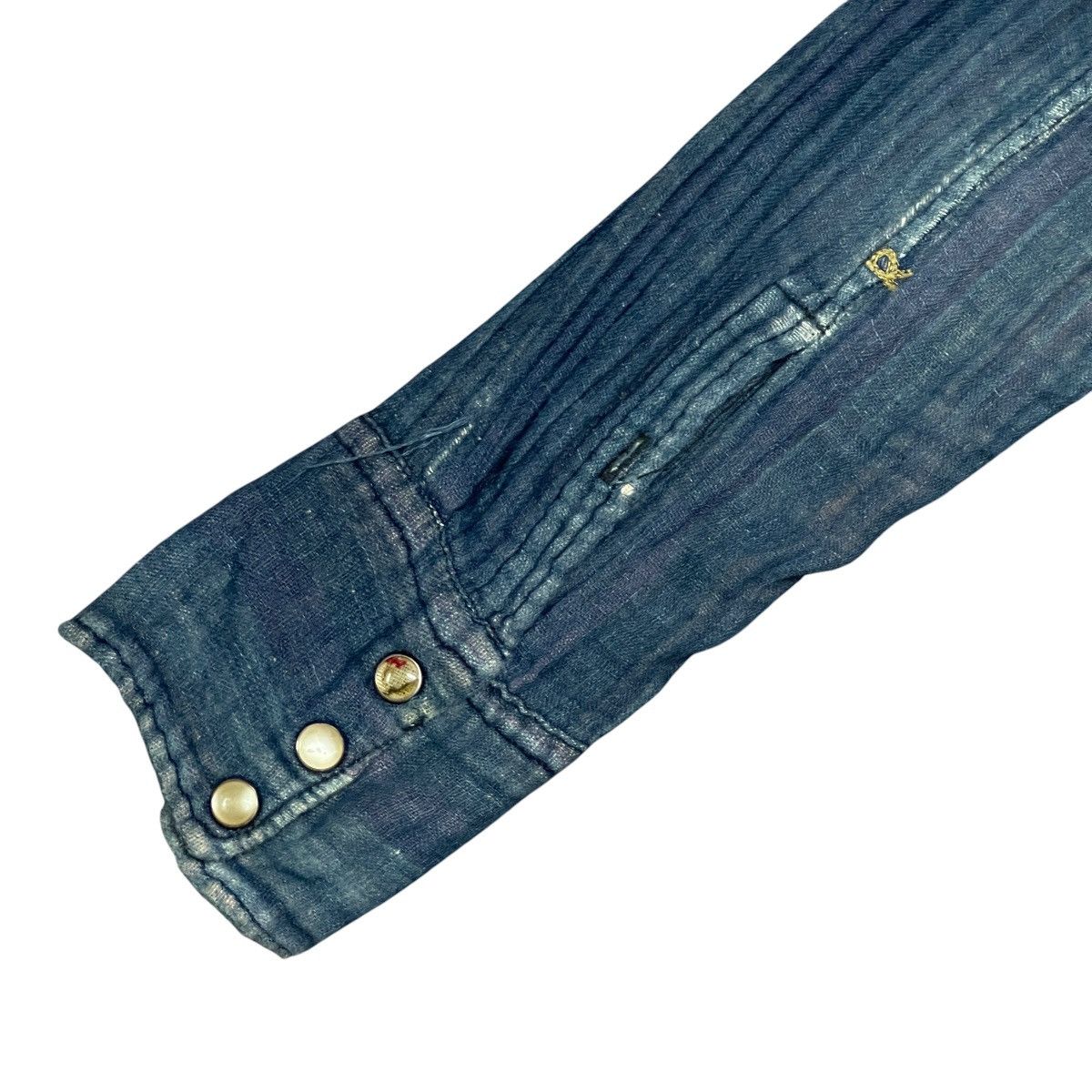 45rpm Vintage 45rpm Japan Indigo Lined Unisex Western Denim Shirt Size US M / EU 48-50 / 2 - 13 Thumbnail