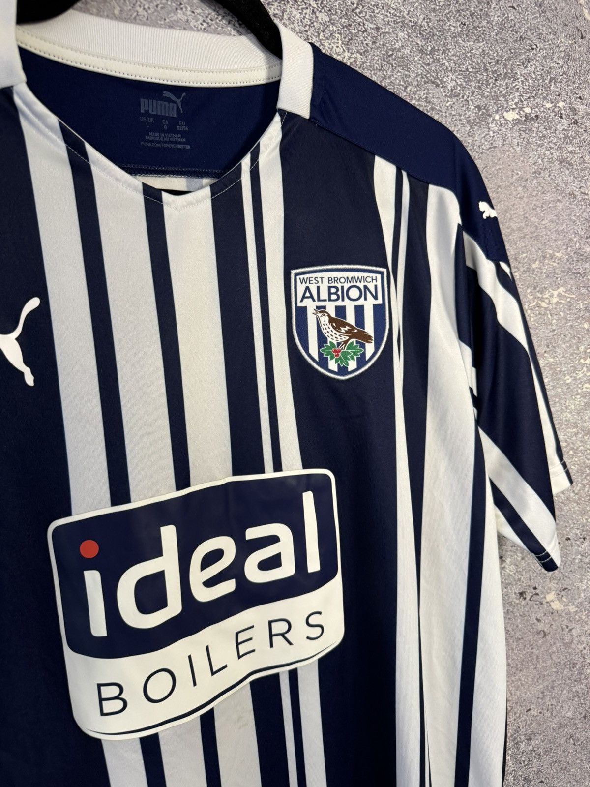 Puma × Vintage Vintage West Bromwich 2020/21 Puma Jersey blokcore Size US L / EU 52-54 / 3 - 7 Thumbnail