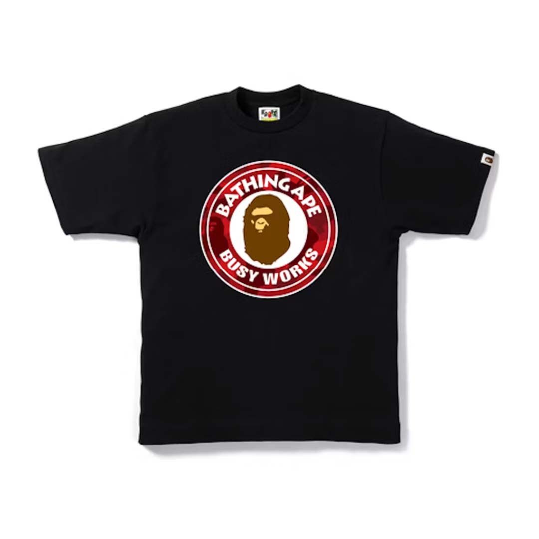 Bape Color Camo Busy Works Black Red Tee Size US XXL / EU 58 / 5 - 1 Preview
