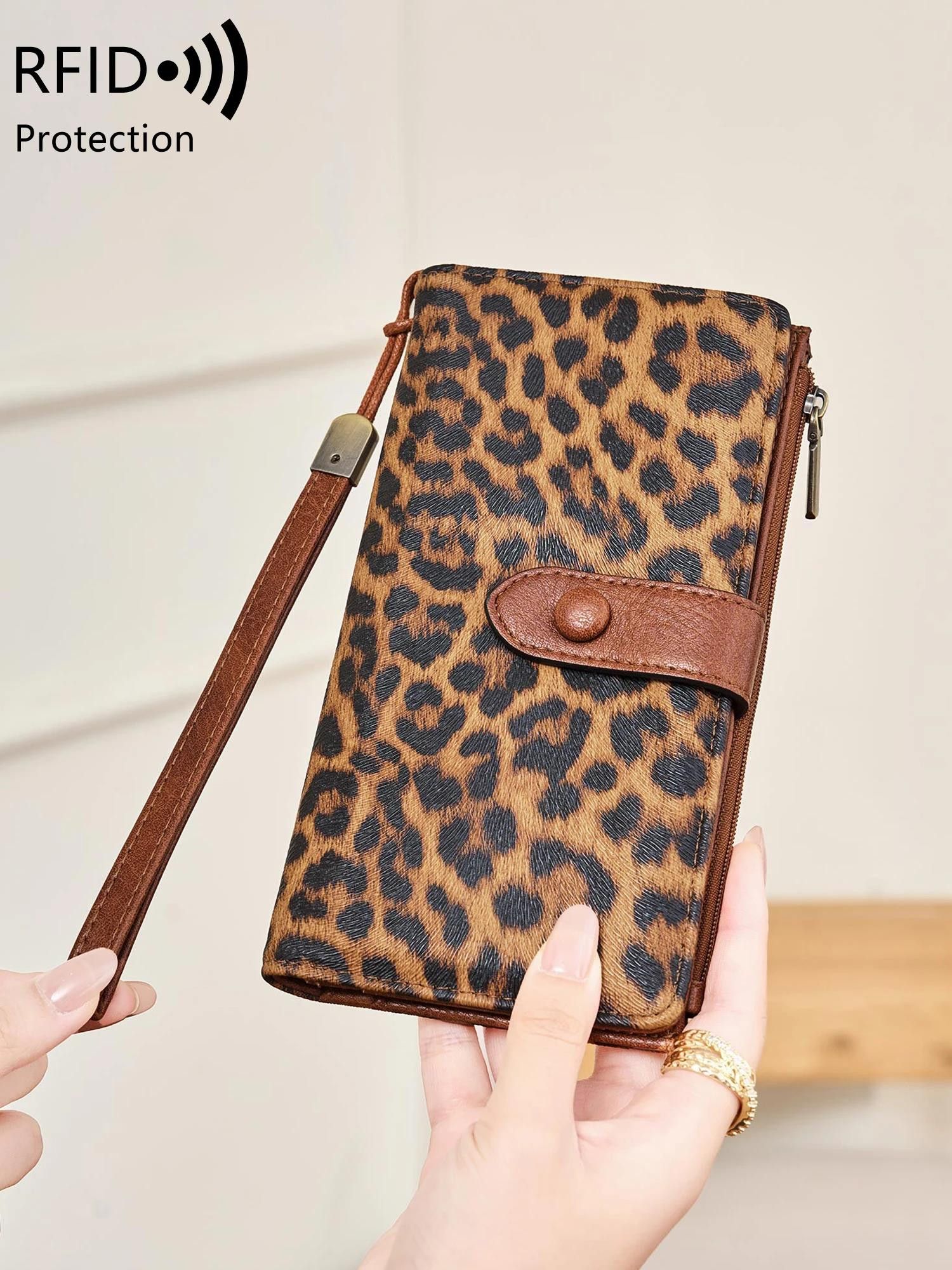 Other RFID Womens Long Wallet Retro PU Leather Phone Clutch Size ONE SIZE - 1 Thumbnail
