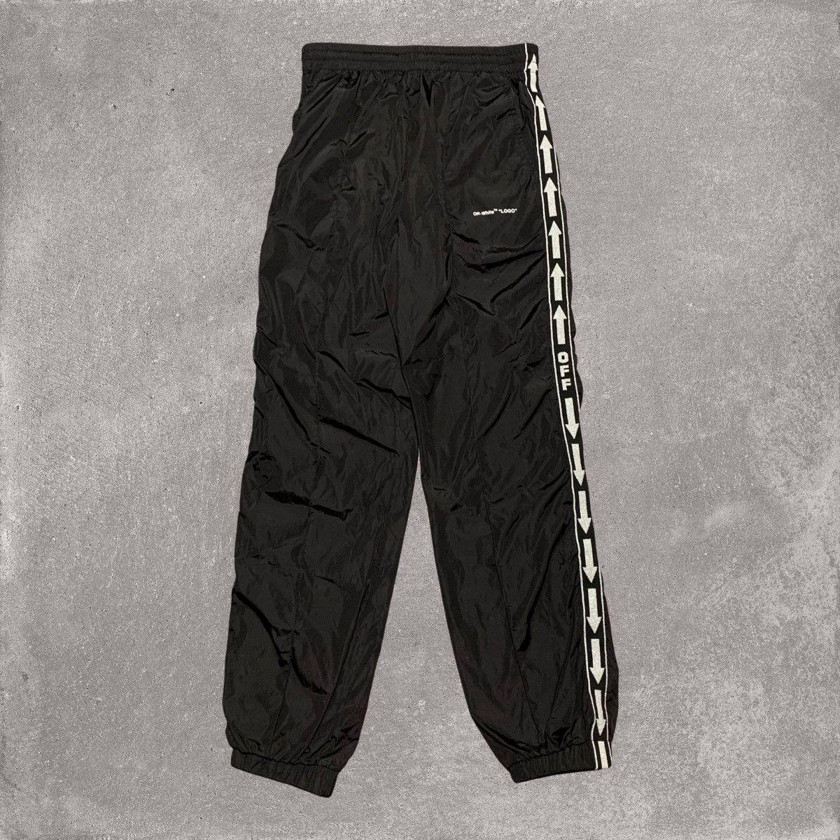 Off White Small Logo Black Track Pant Bottoms Tracksuit