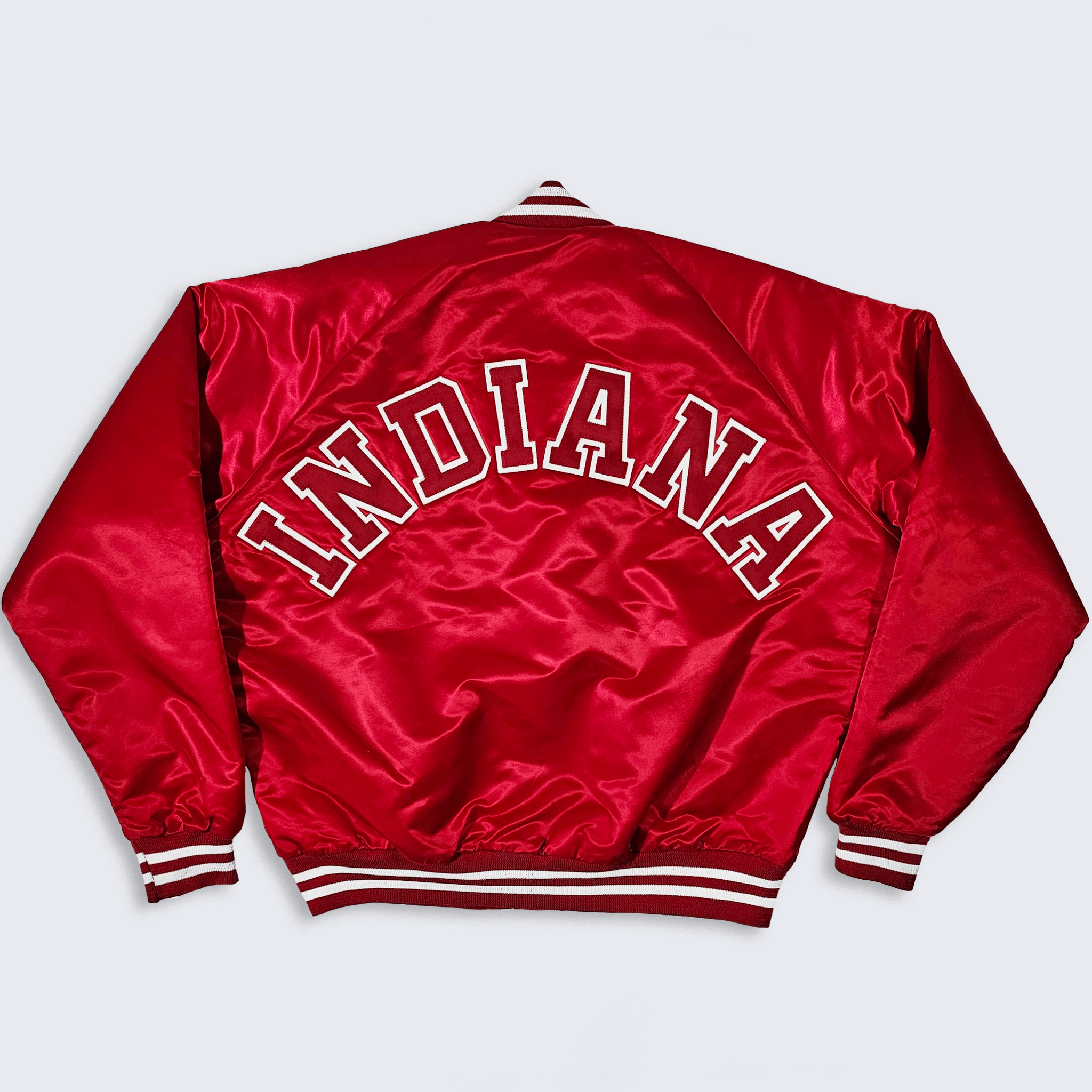 Chalk Line Indiana Hoosiers Vintage 80s Chalk Line Satin Bomber Jacket Size US XL / EU 56 / 4 - 1 Thumbnail