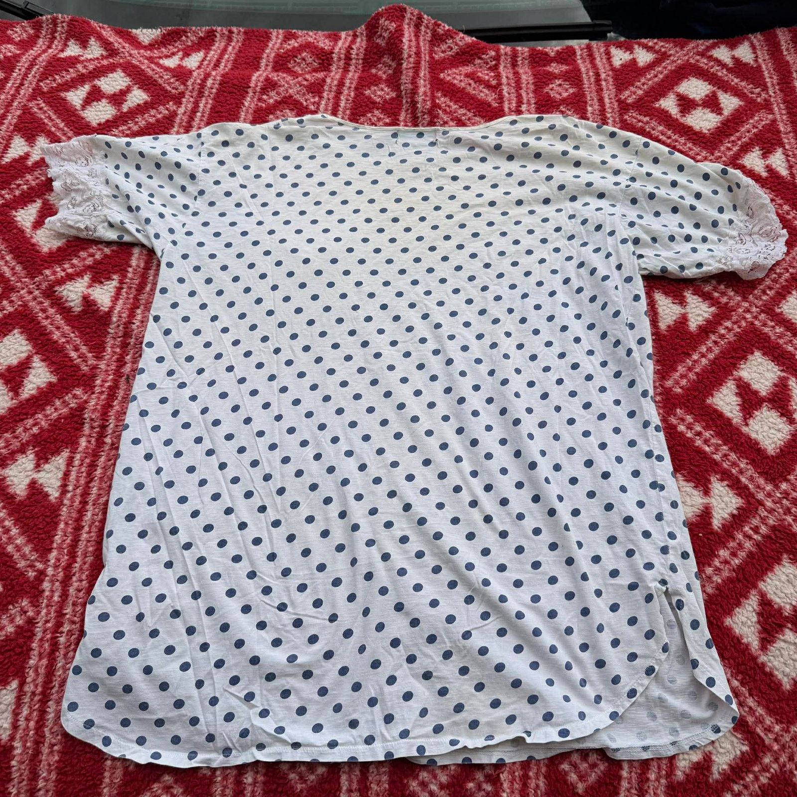 Other VTG B.G. Street Intimate Tunic Top One Size L Blue Polka Dot Size L / US 10 / IT 46 - 8 Thumbnail