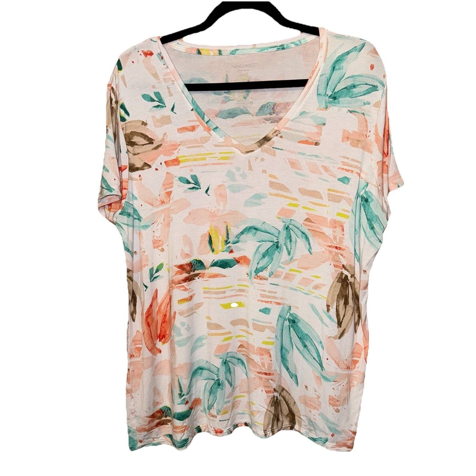 Nine West Nine West Essential XXL T-Shirt Tropical Print Size XXL / US 16-18 / IT 52-54 - 1 Thumbnail