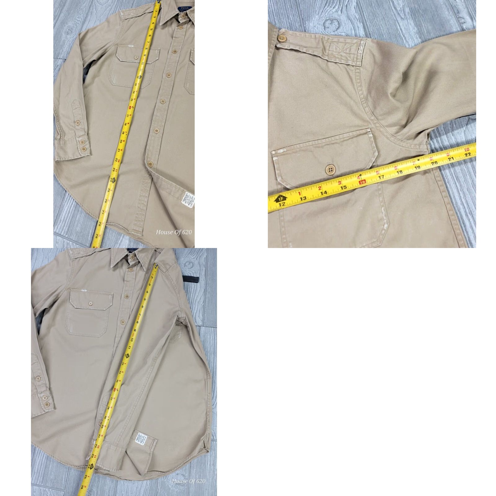 Polo Ralph Lauren Polo Ralph Lauren Womens Military Surplus Twill Beige Button Up Shirt 6 Type K-1 Size M / US 6-8 / IT 42-44 - 8 Thumbnail