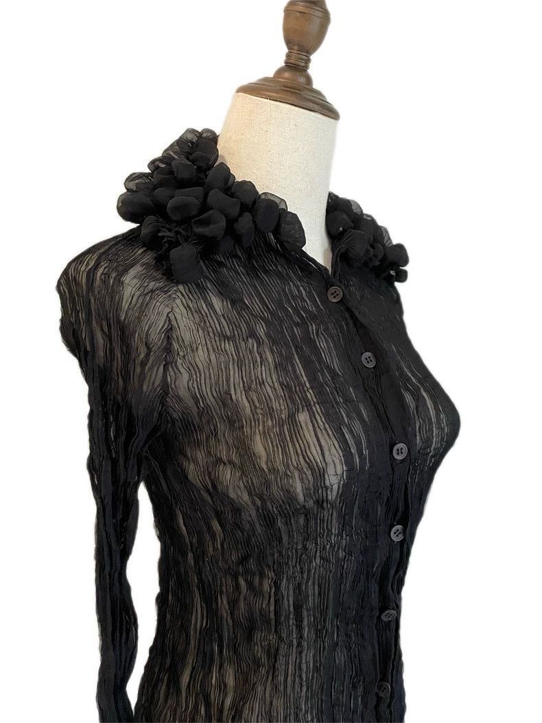 Issey Miyake Issey Miyake size:2 Black main line bubble collar wicker c Size XS / US 0-2 / IT 36-38 - 1 Thumbnail