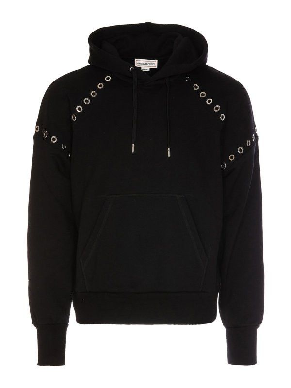 Alexander McQueen o1y1024 Hoodie Sweatshirt in Black Size US S / EU 44-46 / 1 - 1 Thumbnail