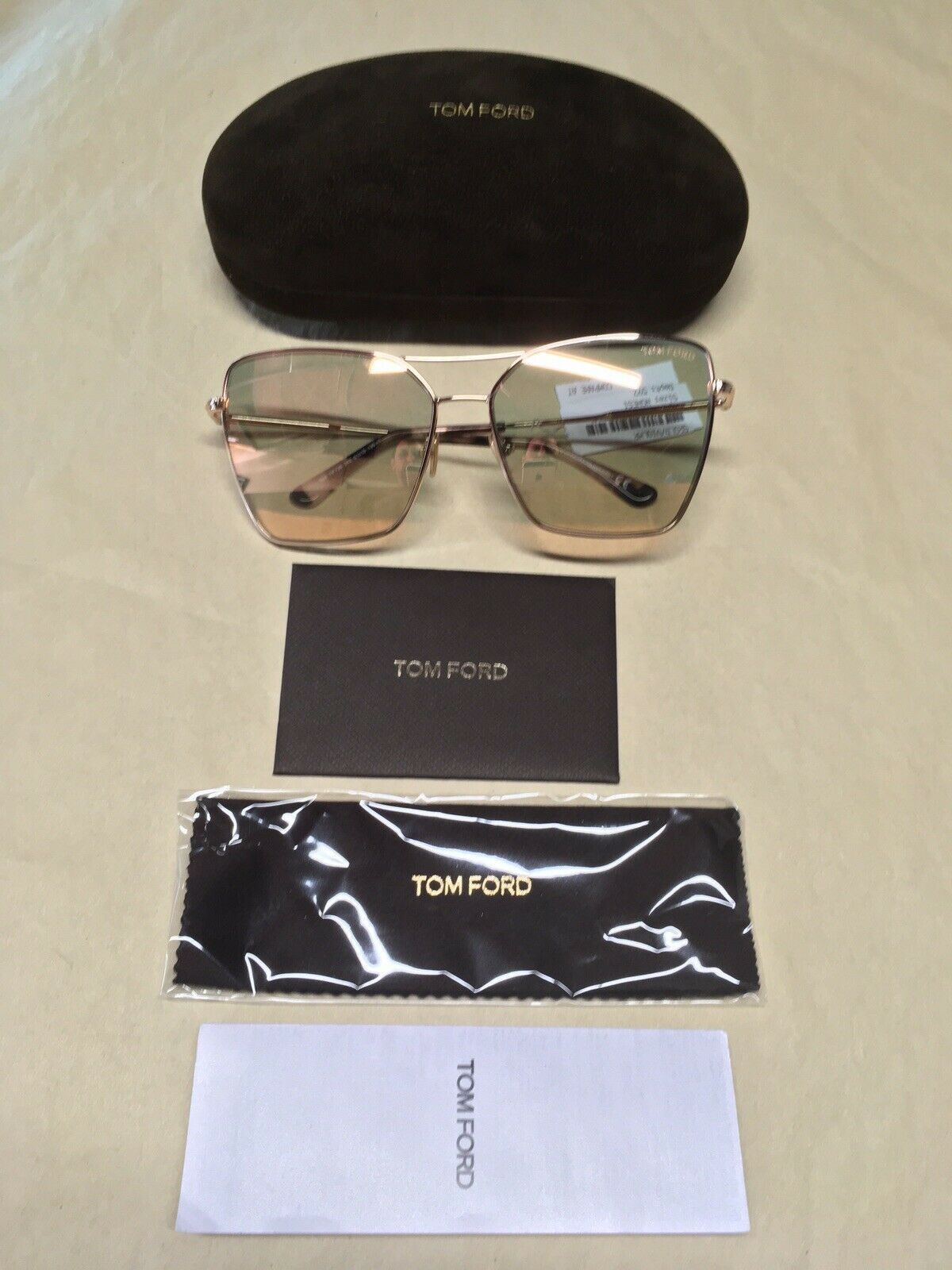 Tom Ford Tom Ford FT0738 28Z Rose Gold 61mm Square Sunglasses Size ONE SIZE - 4 Thumbnail