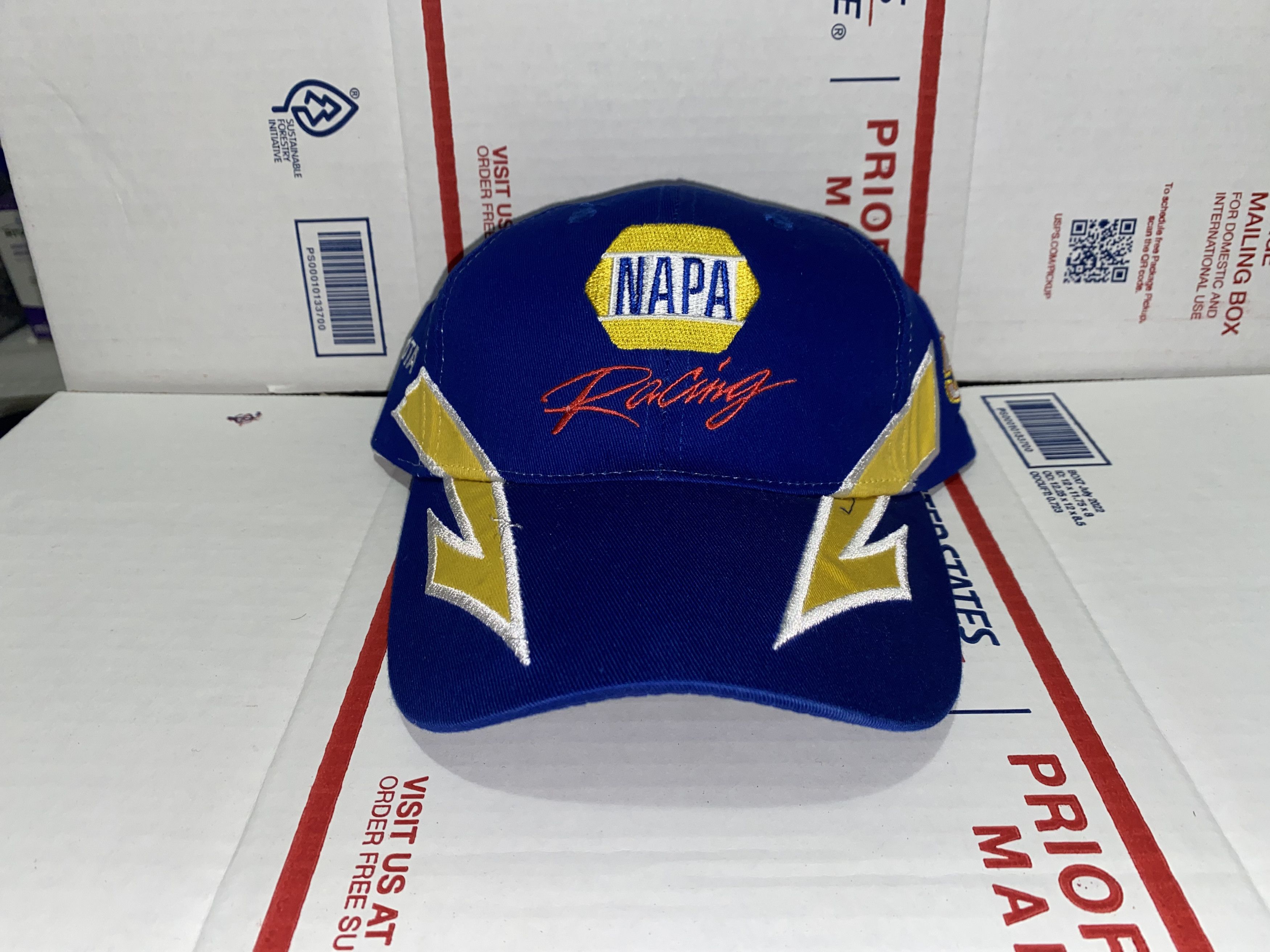 NASCAR NAPA Auto Racing Baseball Cap Velcro dad Hat NASCAR toyota ! Size ONE SIZE - 1 Thumbnail