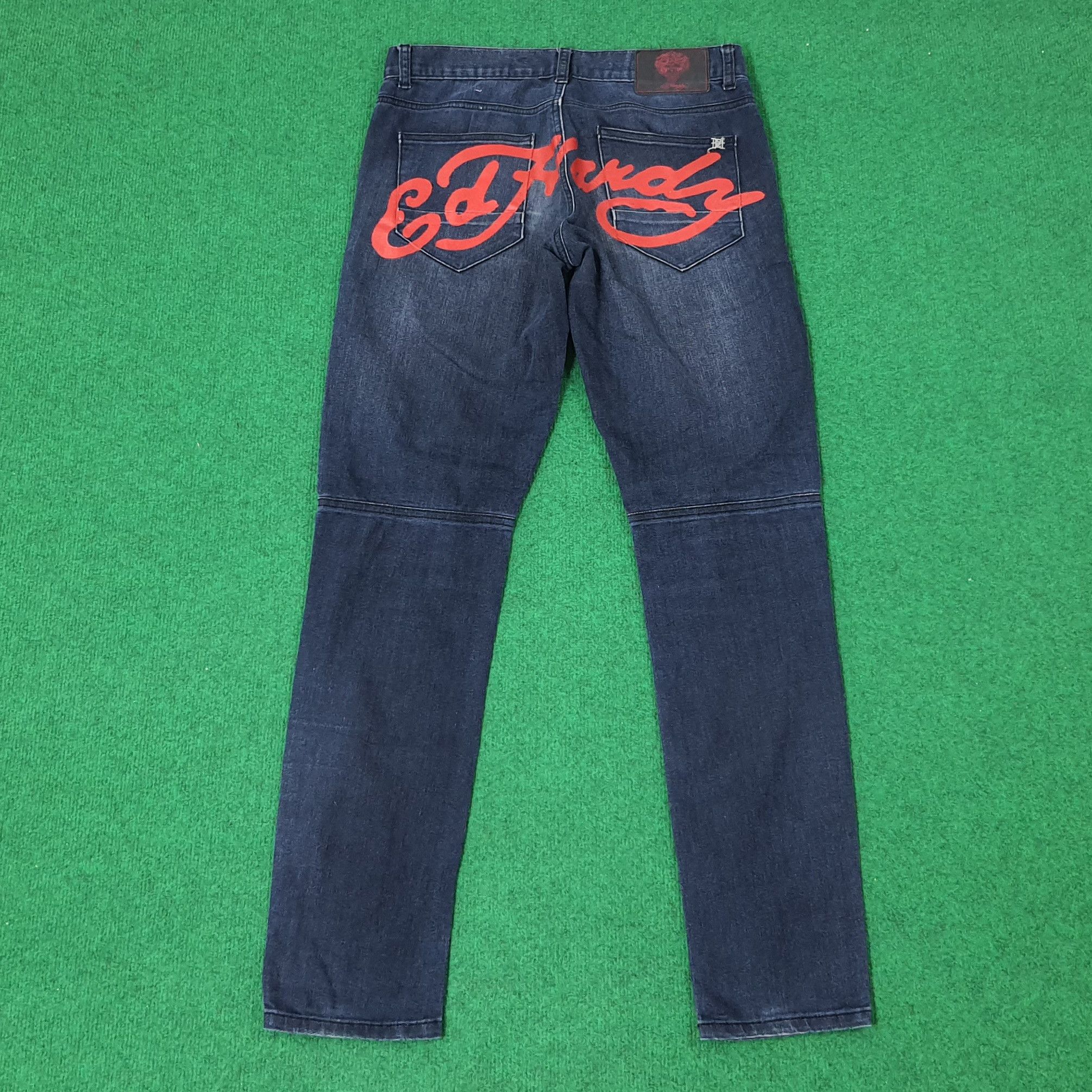 Designer × Ed Hardy × Vintage Vintage Ed Hardy designer Custom Logo Jeans Size 30" / US 8 / IT 44 - 1 Thumbnail