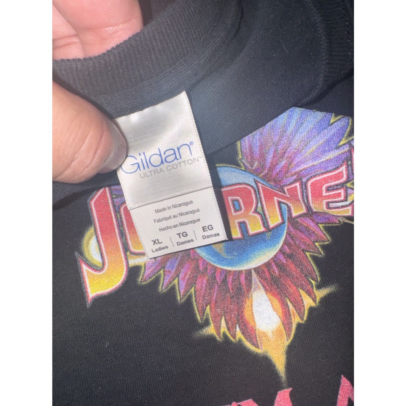 Vintage VINTAGE Journey T-Shirt XL Black 24x27 Size US XL / EU 56 / 4 - 3 Thumbnail