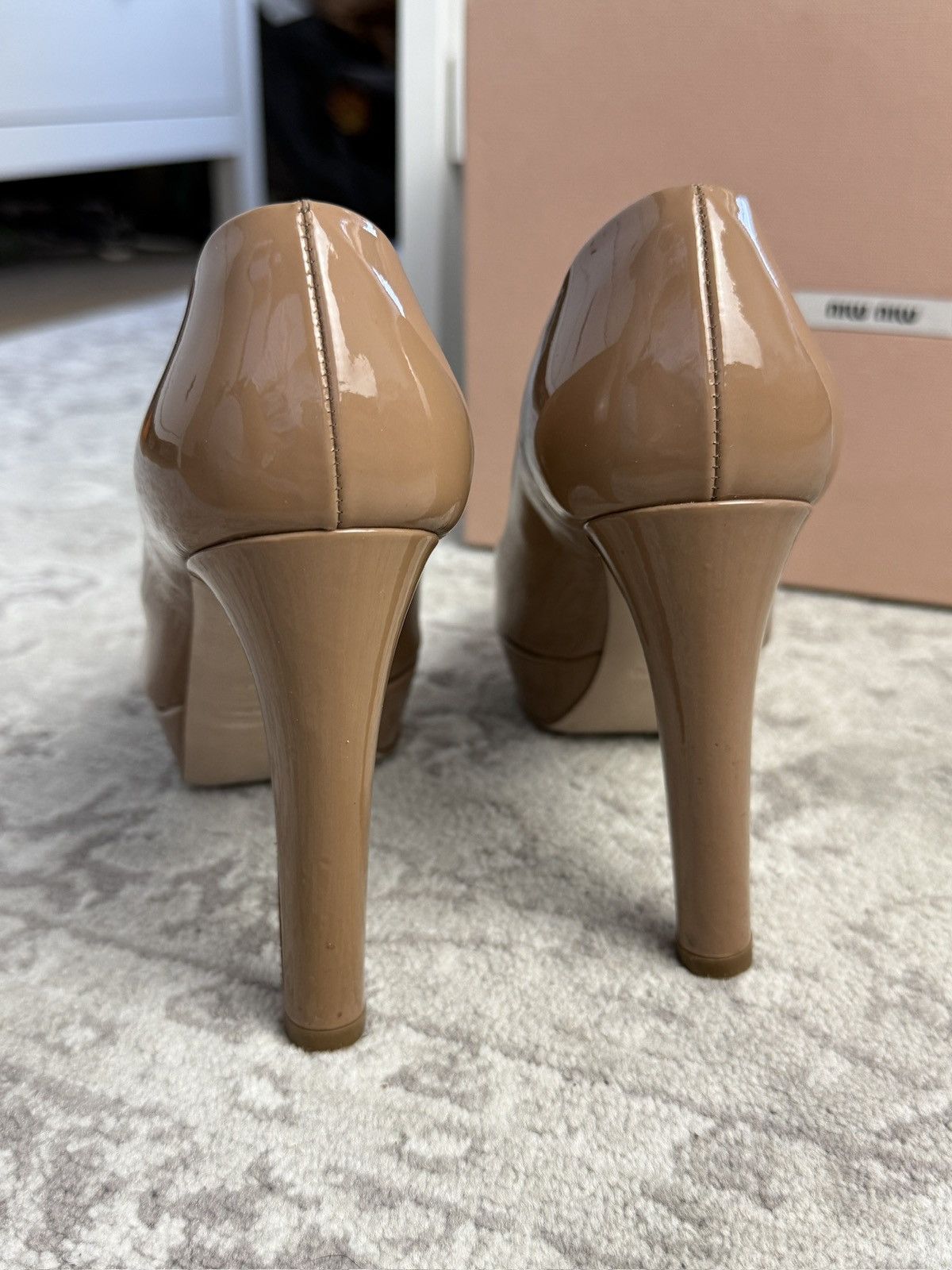 Designer × Miu Miu Miu Miu leather high heels US4.5 designer luxury old money Size US 4.5 / IT 34.5 - 7 Thumbnail