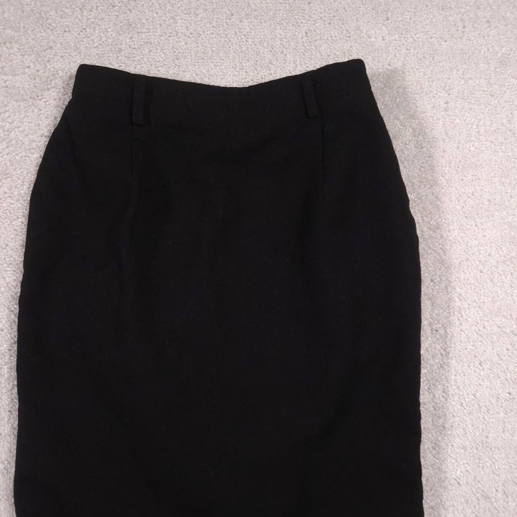 Talbots VINTAGE Talbots Skirt Womens 4P Black Wool Pencil Lined Career Made USA 90s Size 27" / US 4 / IT 40 - 3 Thumbnail