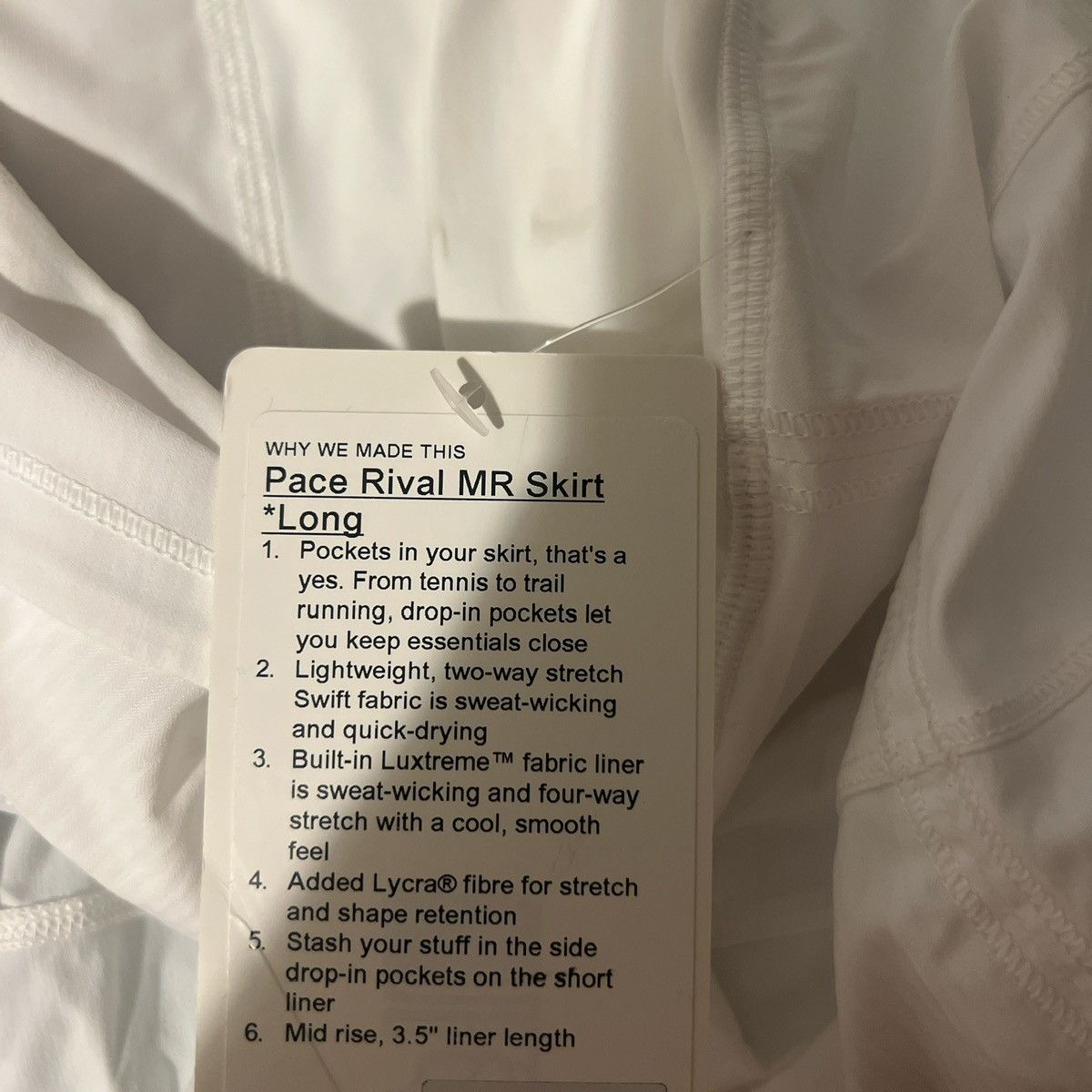Lululemon Brand new lululemon tennis skirt Size 26" / US 2 / IT 38 - 4 Thumbnail