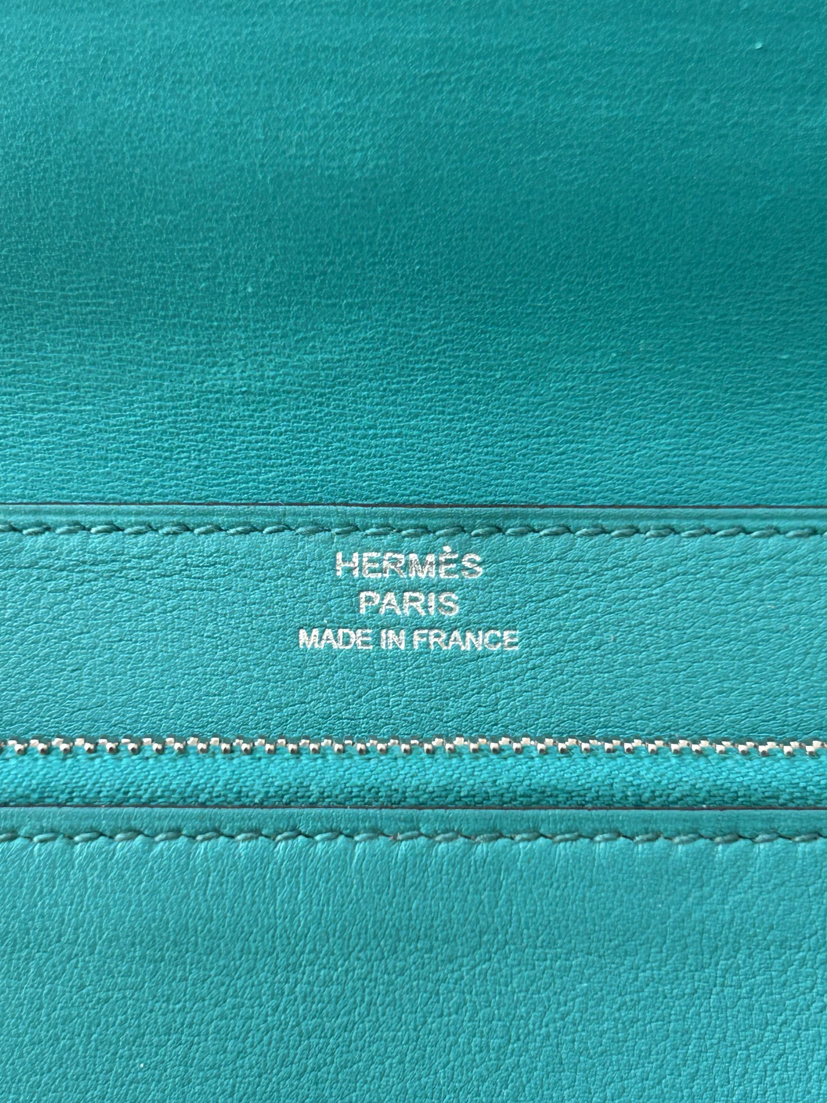 Hermes Hermes Blue Swift & Palladium Hardware Compact Dogon Wallet Size ONE SIZE - 4 Thumbnail