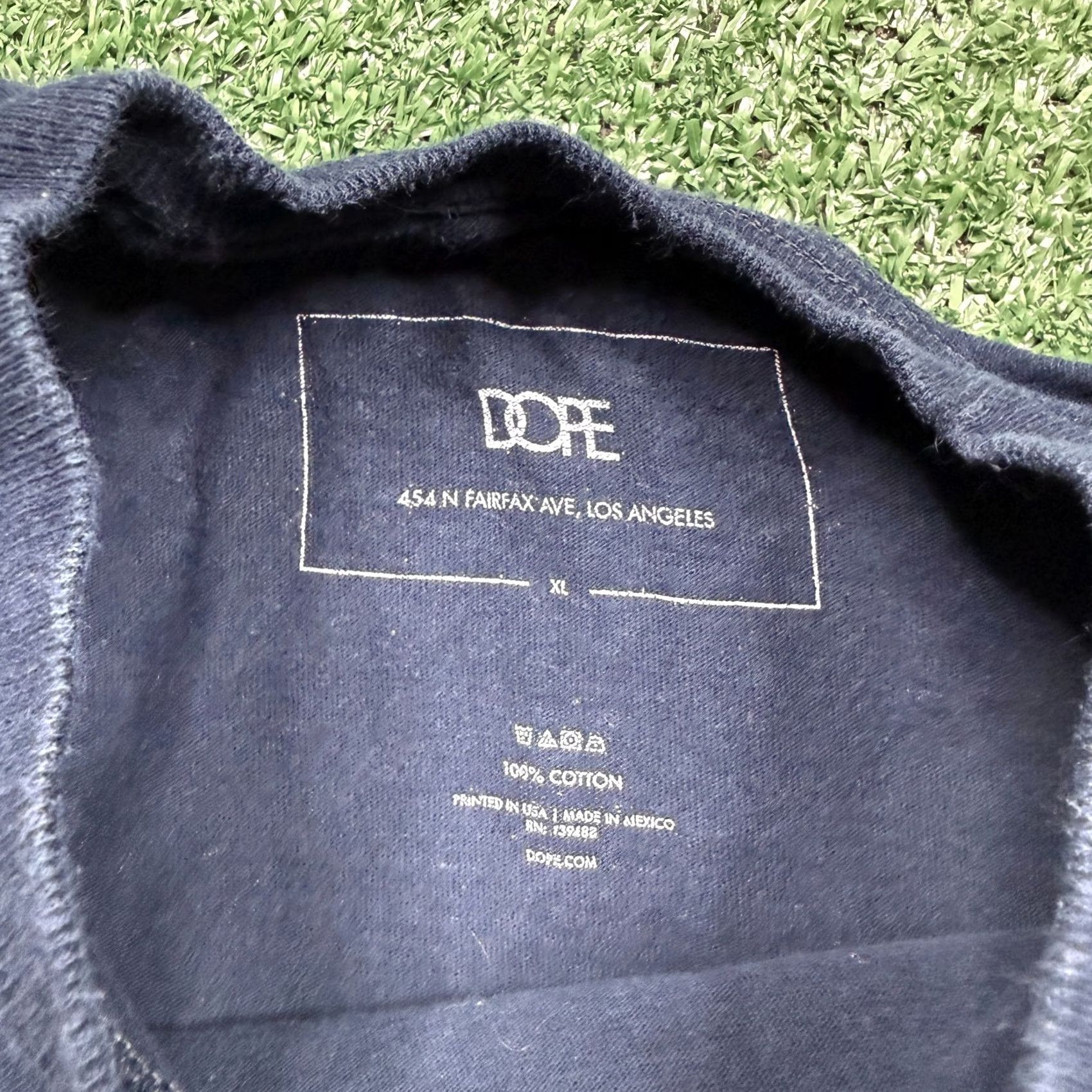 Vintage DOPE Shirt T-Shirt Men XL Blue Short Sleeve Crew Neck Graphic Streetwear Size US XL / EU 56 / 4 - 6 Thumbnail