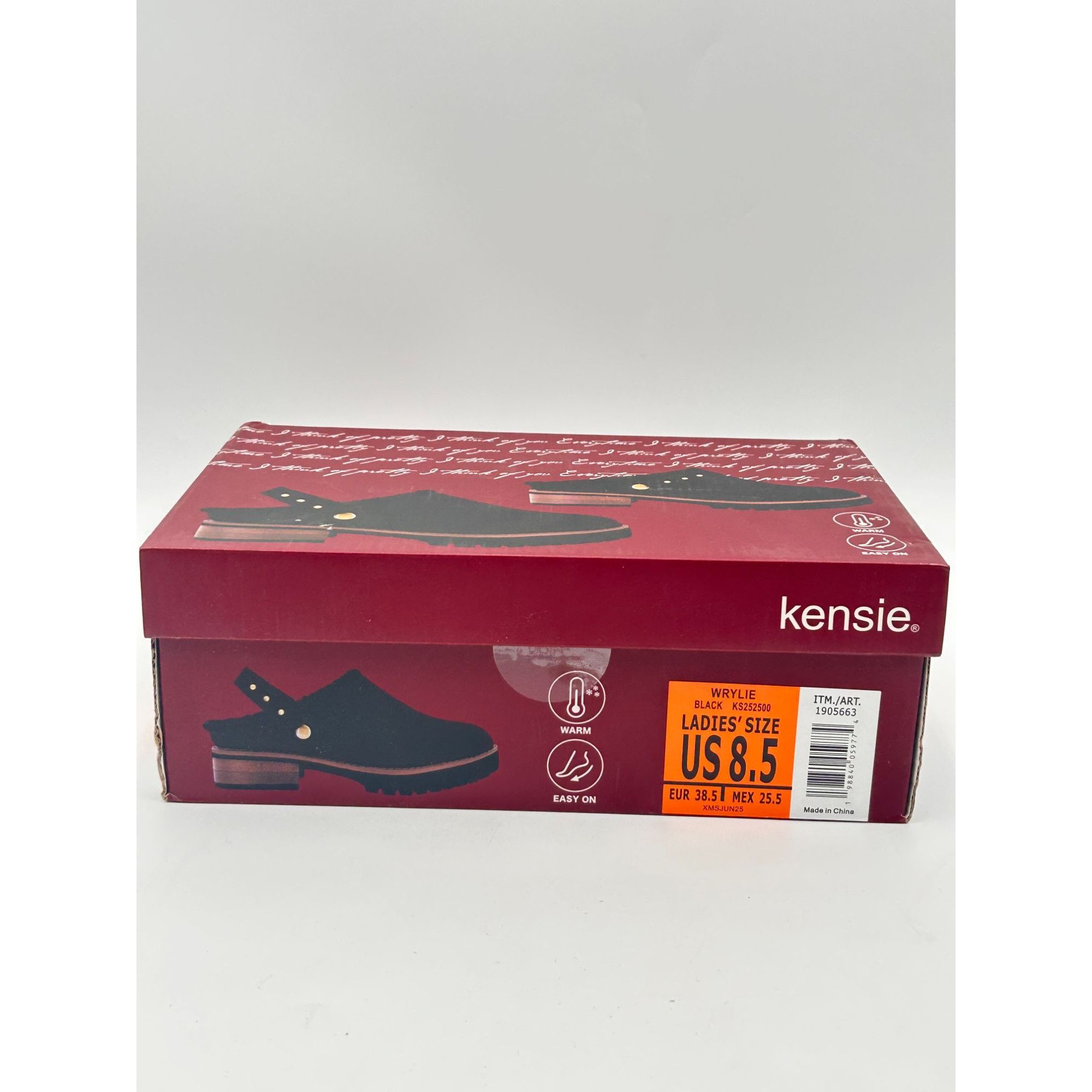 Other Kensie Wrylie Mule Clogs Women US 8.5 Black Faux Fur Lined S Size US 8.5 / IT 38.5 - 7 Thumbnail