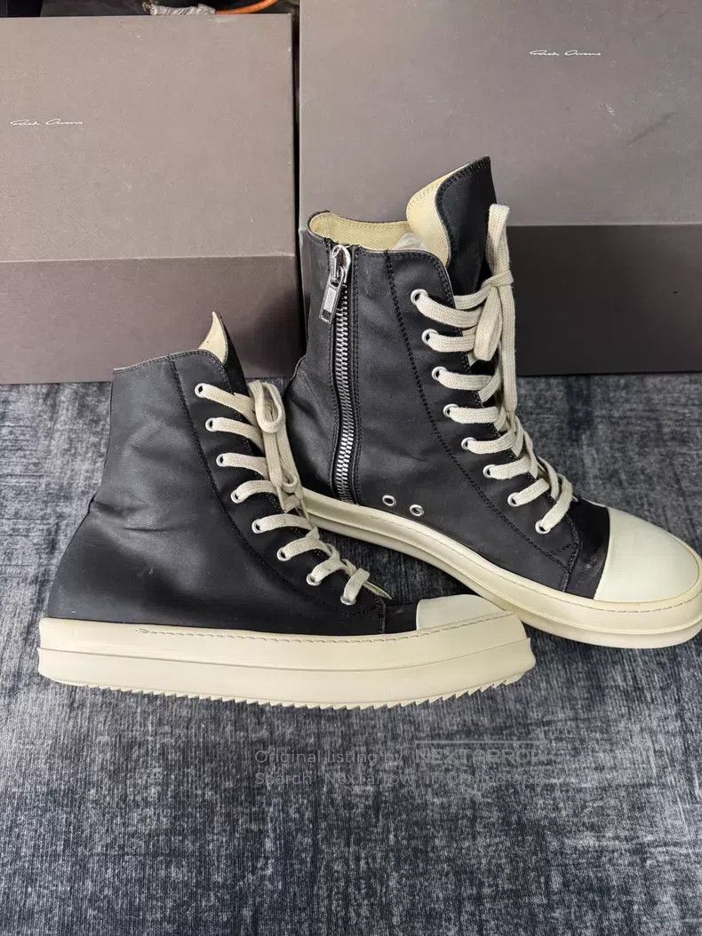 Rick Owens Rick Owens Double line wax surface large Converse shoes Size US 9.5 / EU 42-43 - 3 Thumbnail