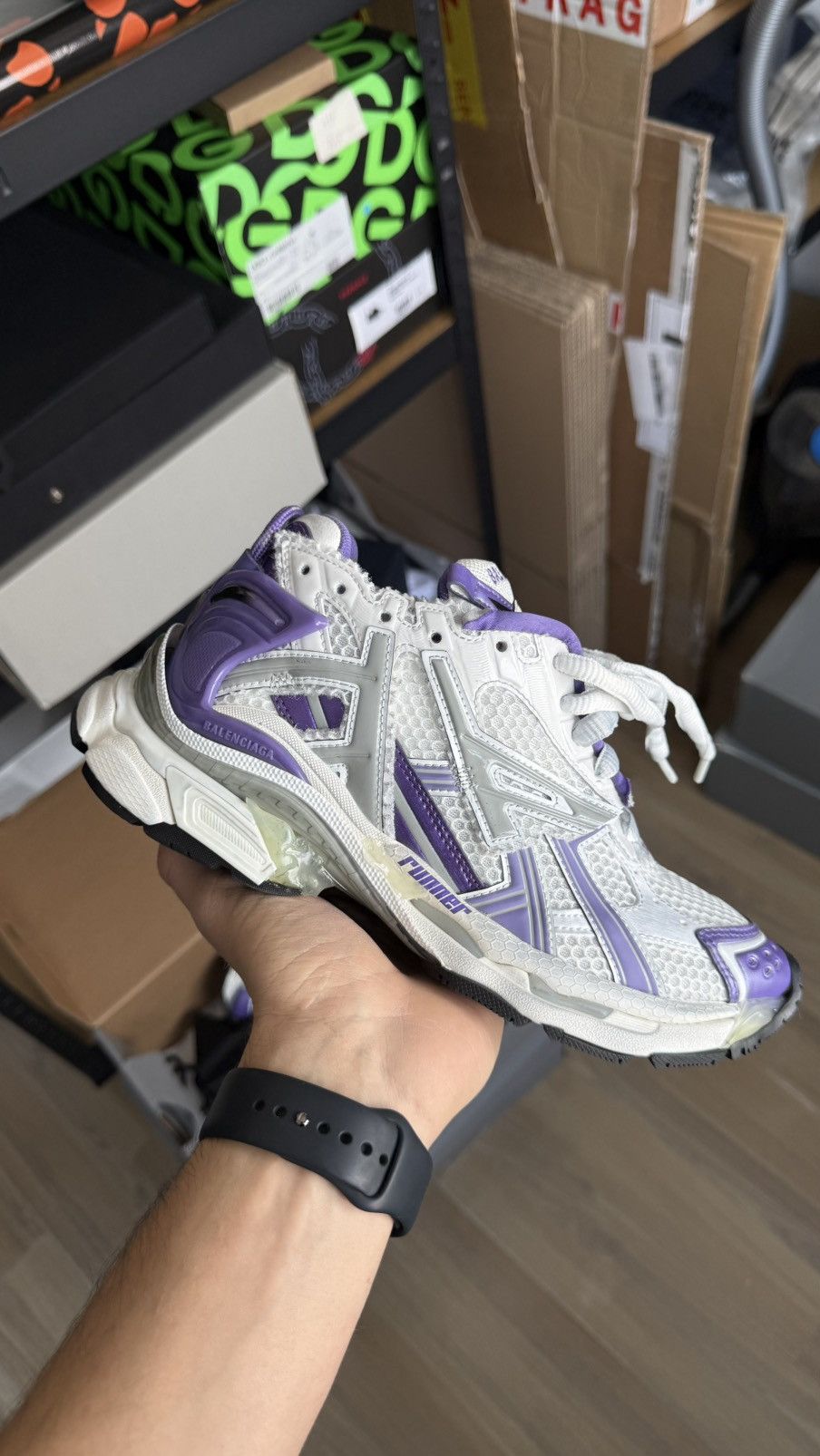 Balenciaga Balenciaga Runner White Purple 37 Size US 7 / IT 37 - 1 Thumbnail