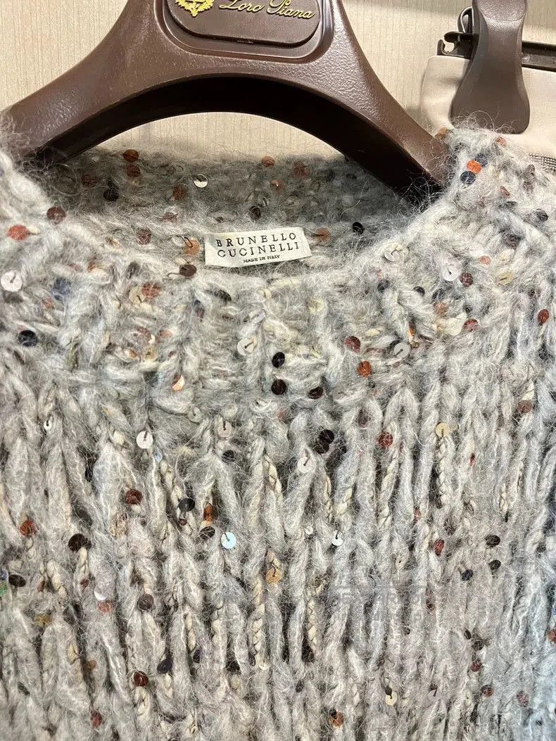 Brunello Cucinelli Brunello Cucinelli Sequin Mohair Sweater. Size US S / EU 44-46 / 1 - 2 Thumbnail