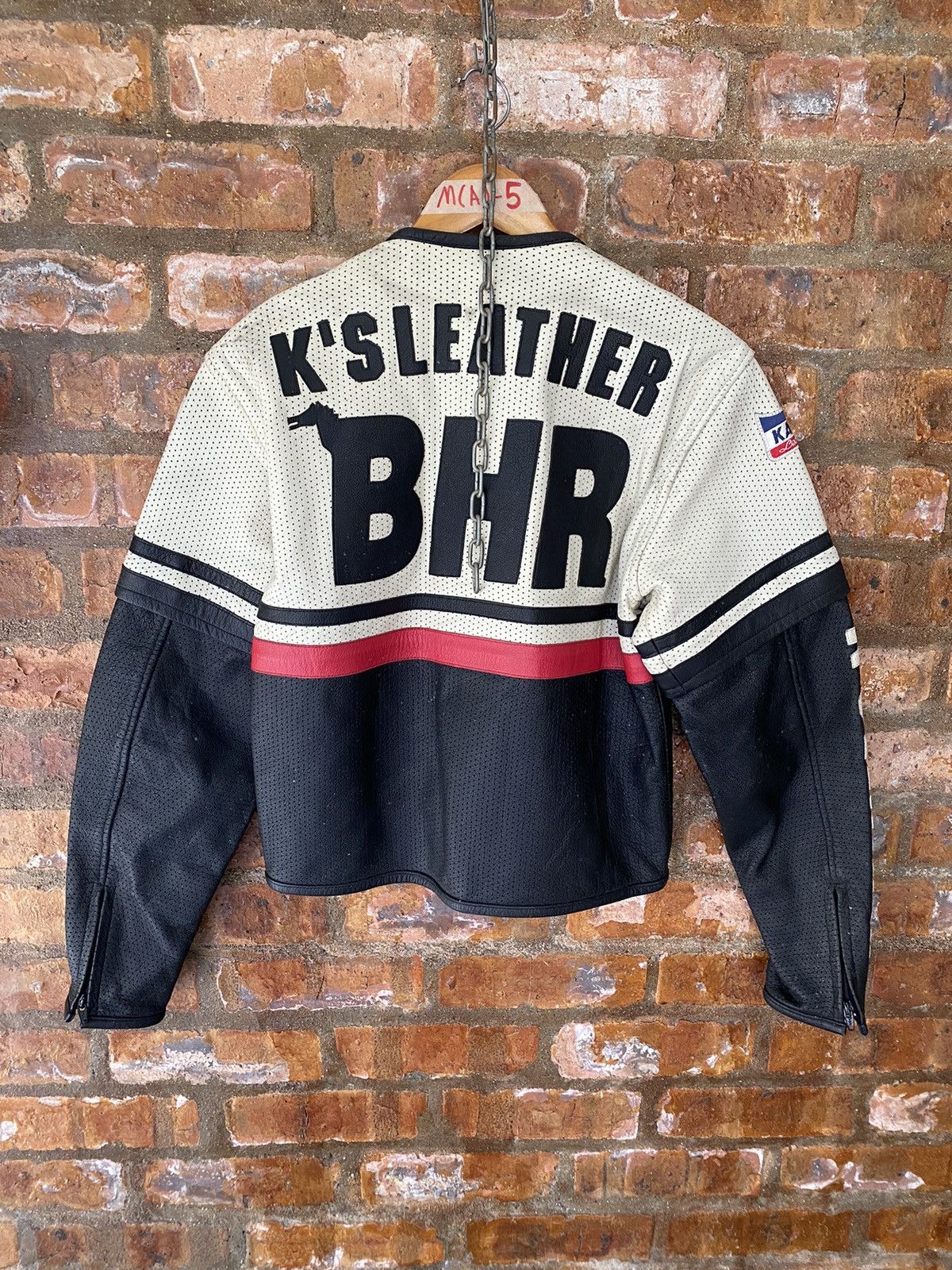 Kadoya 1990s Kadoya K’s Leather Black Horse Racing Jacket Size US M / EU 48-50 / 2 - 14 Thumbnail
