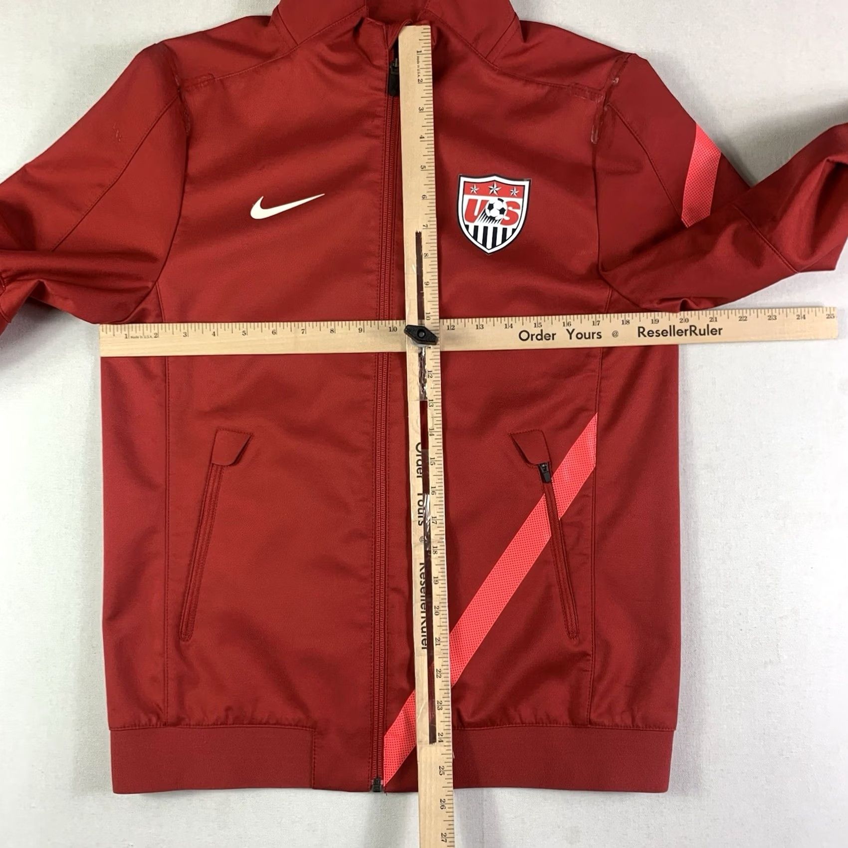 Nike Nike USA Team Soccer Side Line Track Jacket Mens Small Red Zip 449657-648 Size US S / EU 44-46 / 1 - 5 Thumbnail