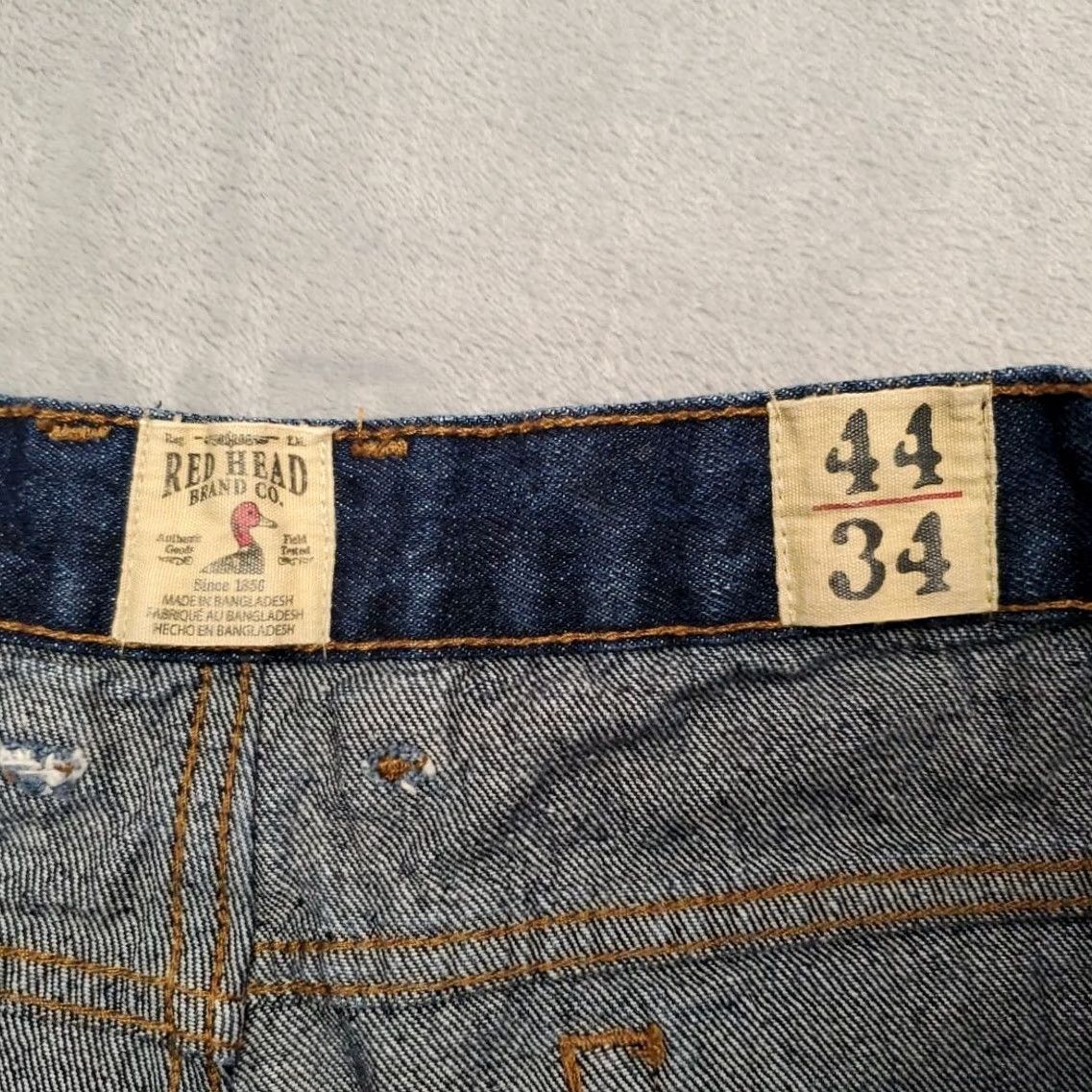 Vintage Rustler Red Head Jeans 44x34 Blue Denim 100% Cotton Outdoor Classic Casual Mens Jeans Straight Belt Loops 5-Pocket Denim Blue Size US 44 / EU 60 - 4 Thumbnail