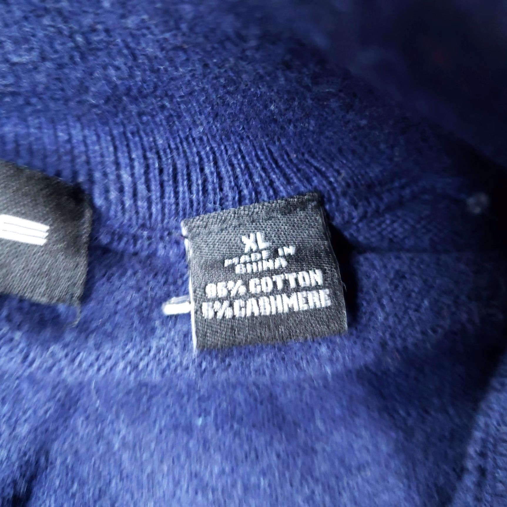 Vintage Carnoustie Mens XL Blue Cotton Cashmere Quarter Zip Pullover Size US XL / EU 56 / 4 - 6 Thumbnail