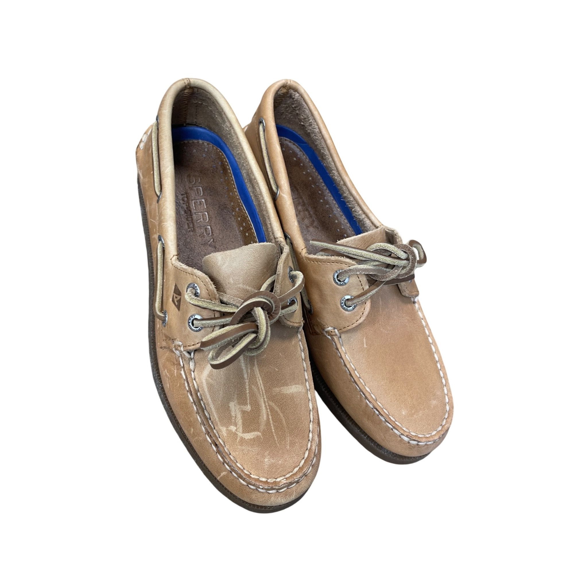Sperry Sperry Mens Tan Leather Boat loafers Shoes Size 7.5M SKU 925 Size US 7.5 / EU 40-41 - 17 Thumbnail