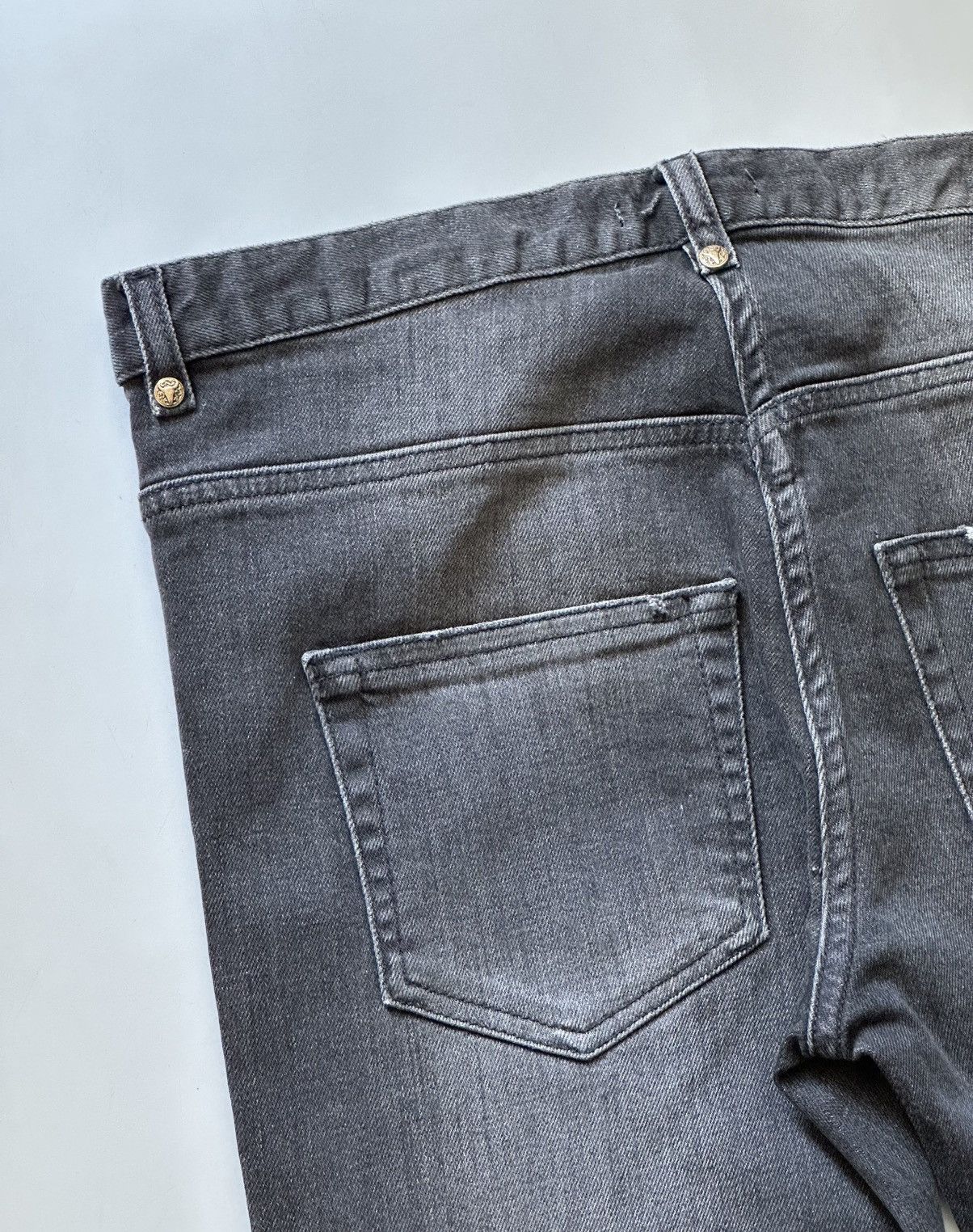 Balmain BALMAIN Decarnin SS2011 Distressed Skinny Gray Denim Jeans Size US 29 - 21 Thumbnail
