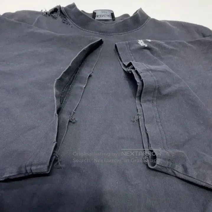 Balenciaga Balenciaga Repaired Series Black Distressed Tee. Size US M / EU 48-50 / 2 - 7 Thumbnail