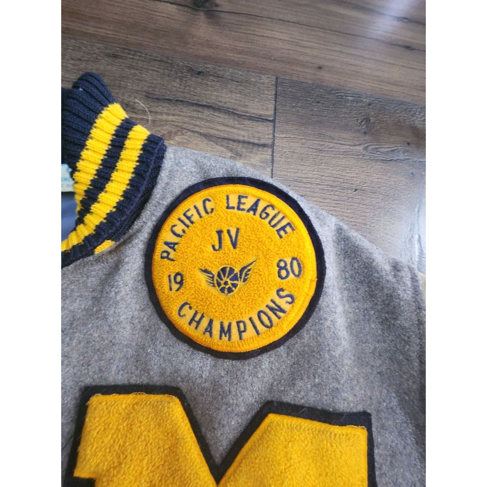 Vintage Vintage Albion John Muir High School Letterman Jacket Wool Gray 80s College Sports Football Varsity Mens Size US M / EU 48-50 / 2 - 4 Thumbnail