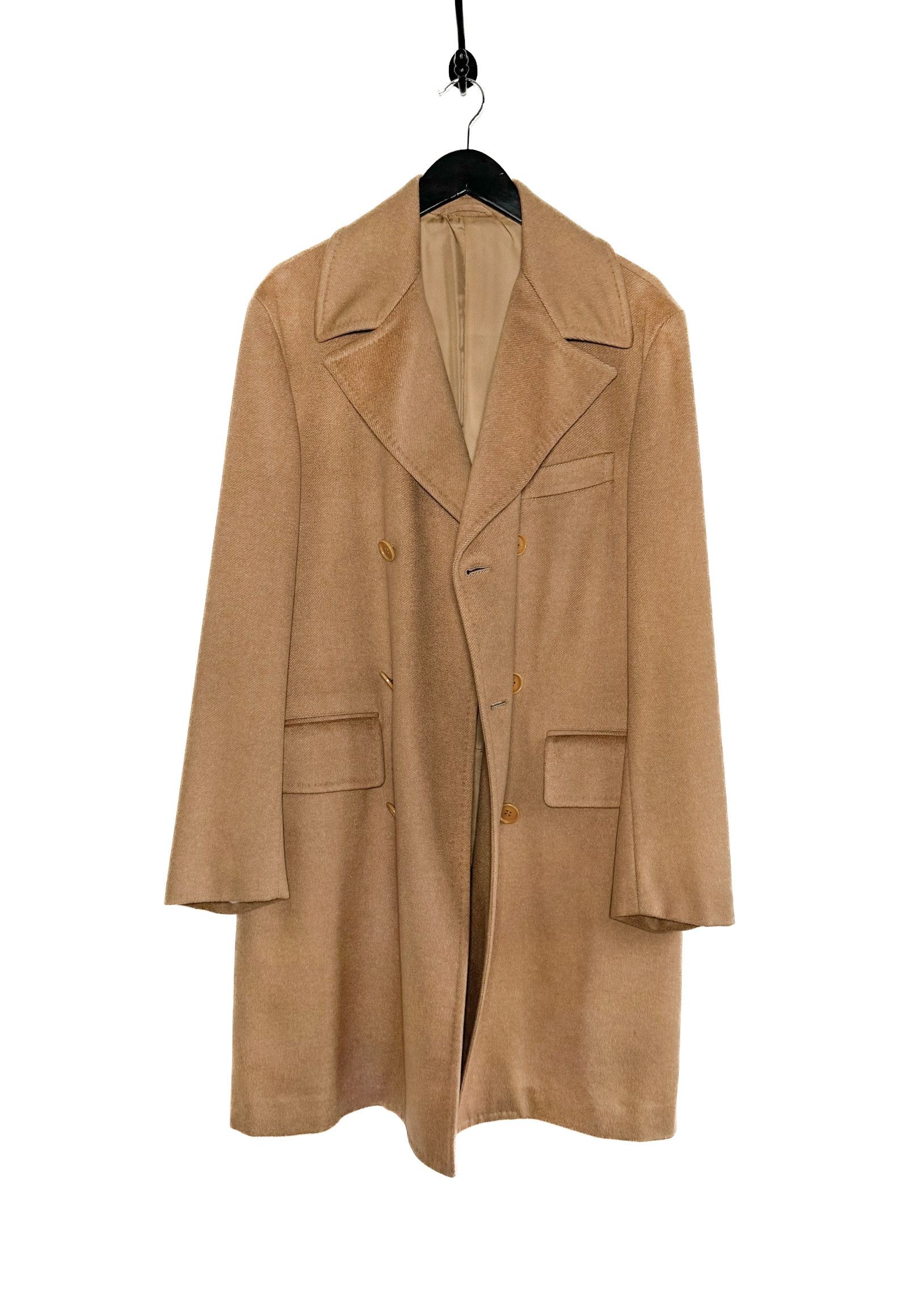 Kiton Kiton Beige Tan Cashmere Double Breasted Coat Size US L / EU 52-54 / 3 - 5 Thumbnail